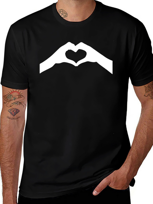 Heart Hands Graphic T-Shirt - Soft Cotton Casual Tee