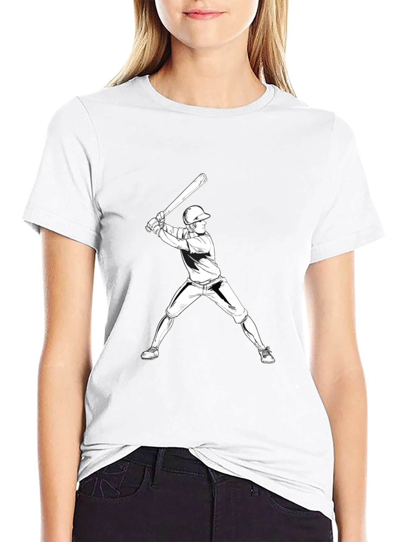 Baseball Player Graphic T-Shirt
