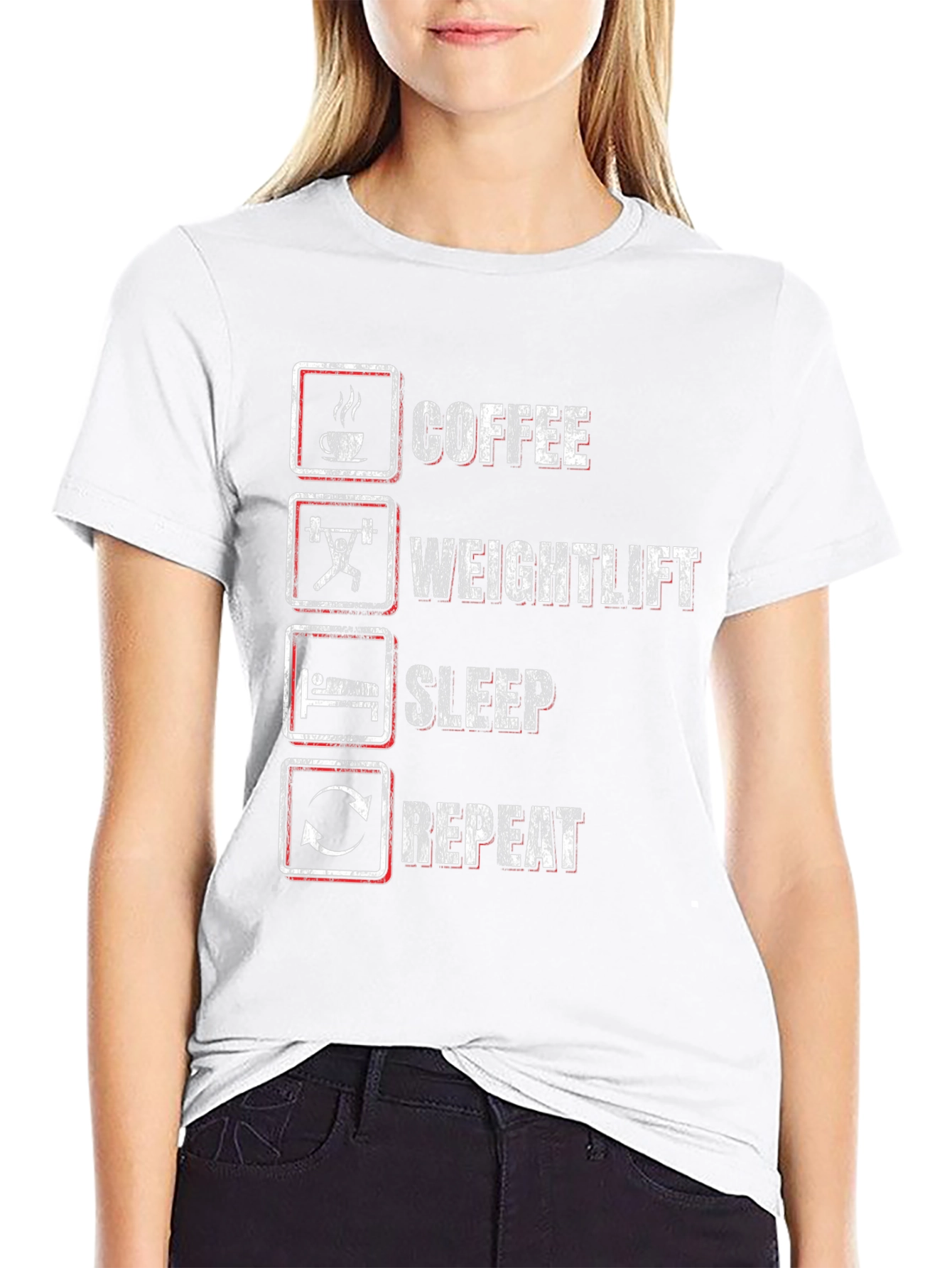 Coffee Weightlift Sleep Repeat Graphic Tee