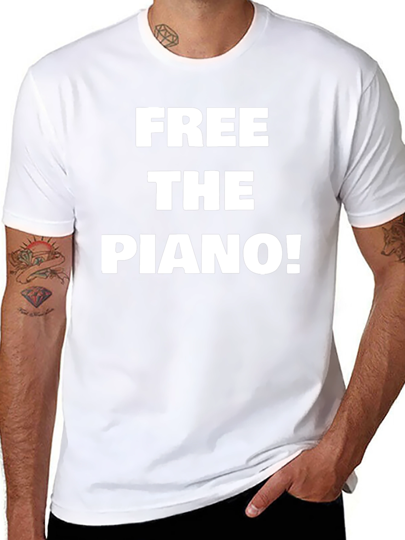 Free the Piano! Novelty Graphic Tee