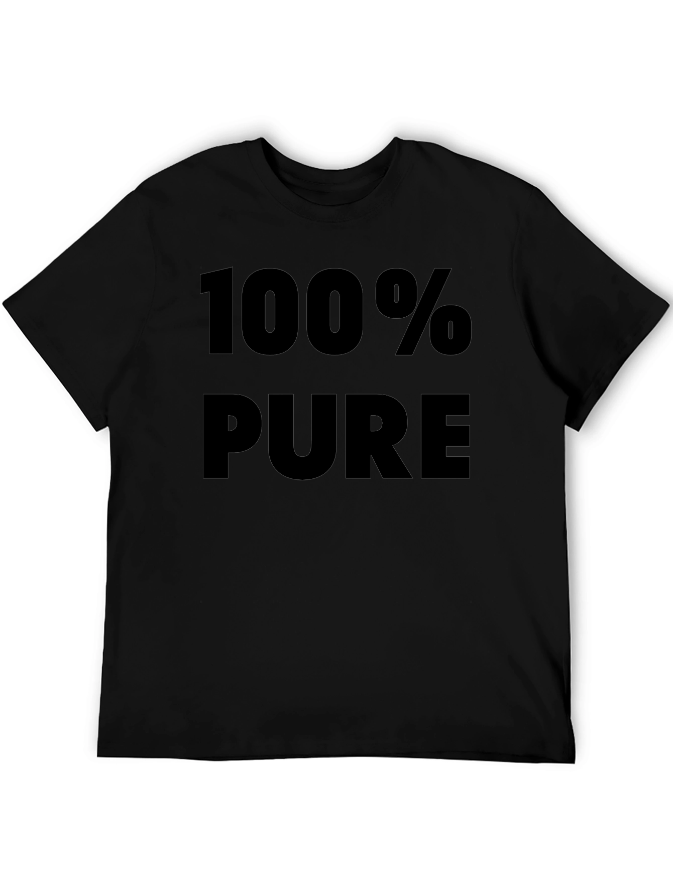 100% Pure Graphic T-Shirt - Bold Black Tee