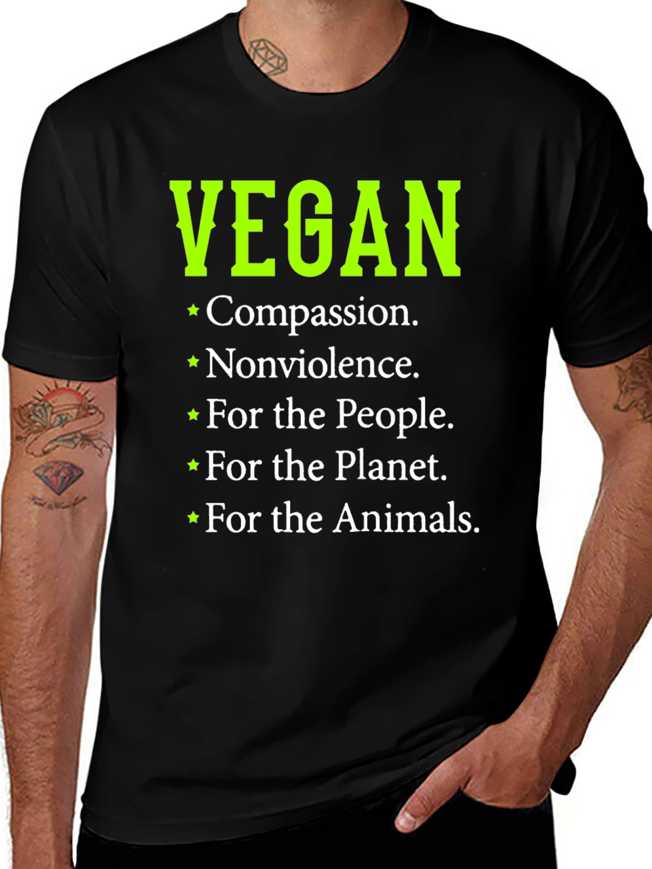 Vegan Compassion T-Shirt - Black