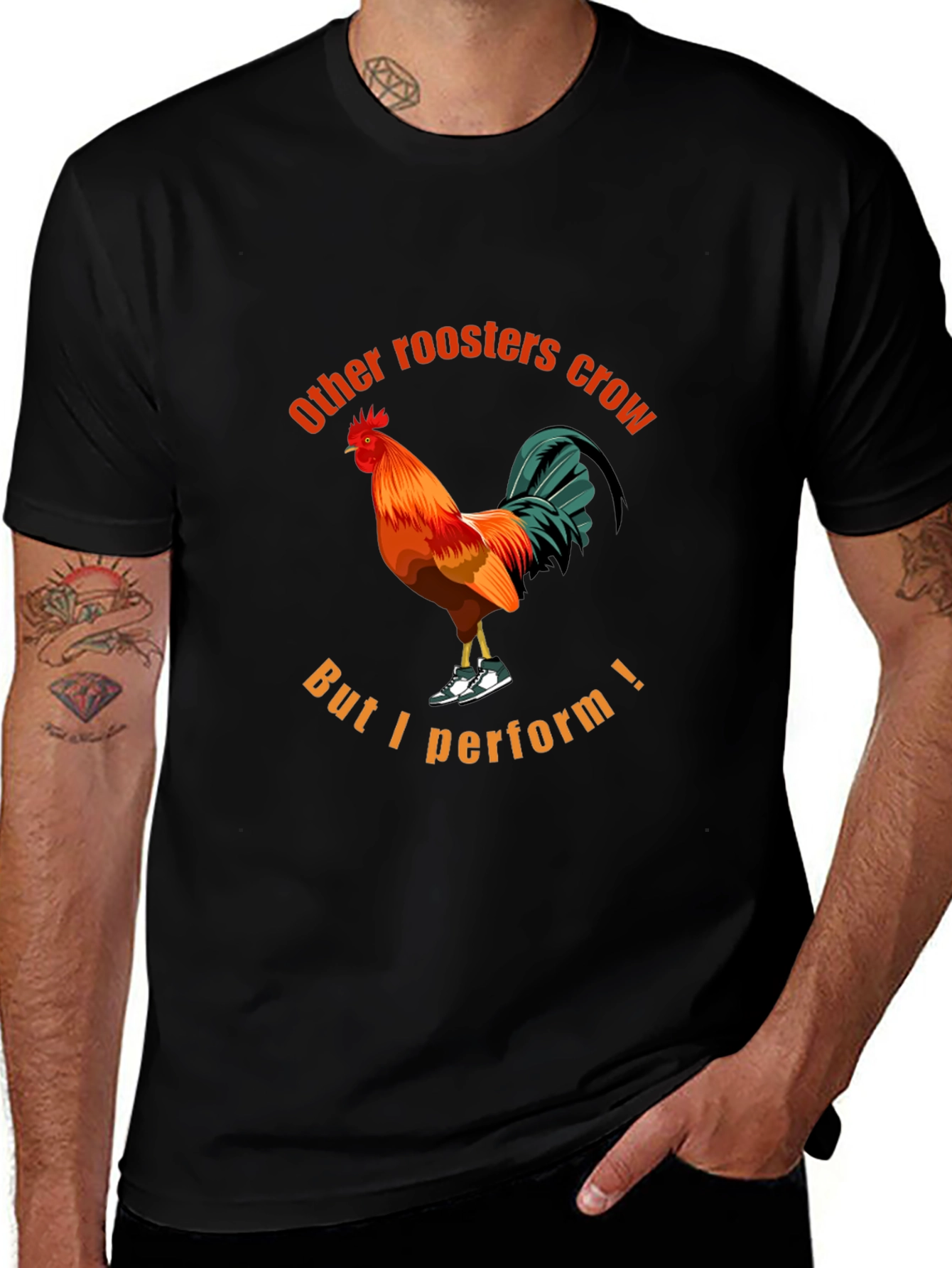 Rooster Performance T-Shirt - Funny Graphic Tee