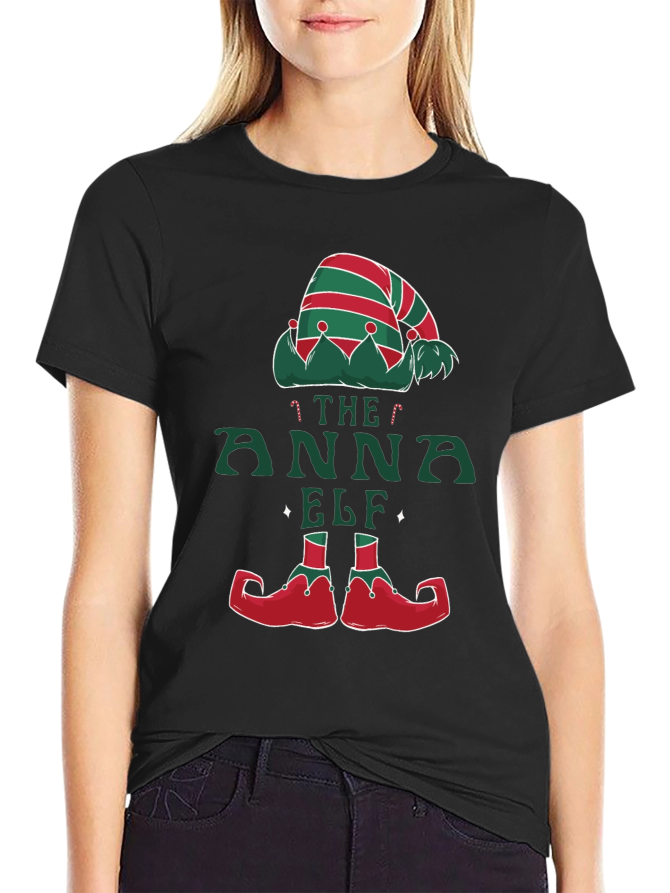 Anna Elf Christmas T-Shirt - Holiday Festive Tee