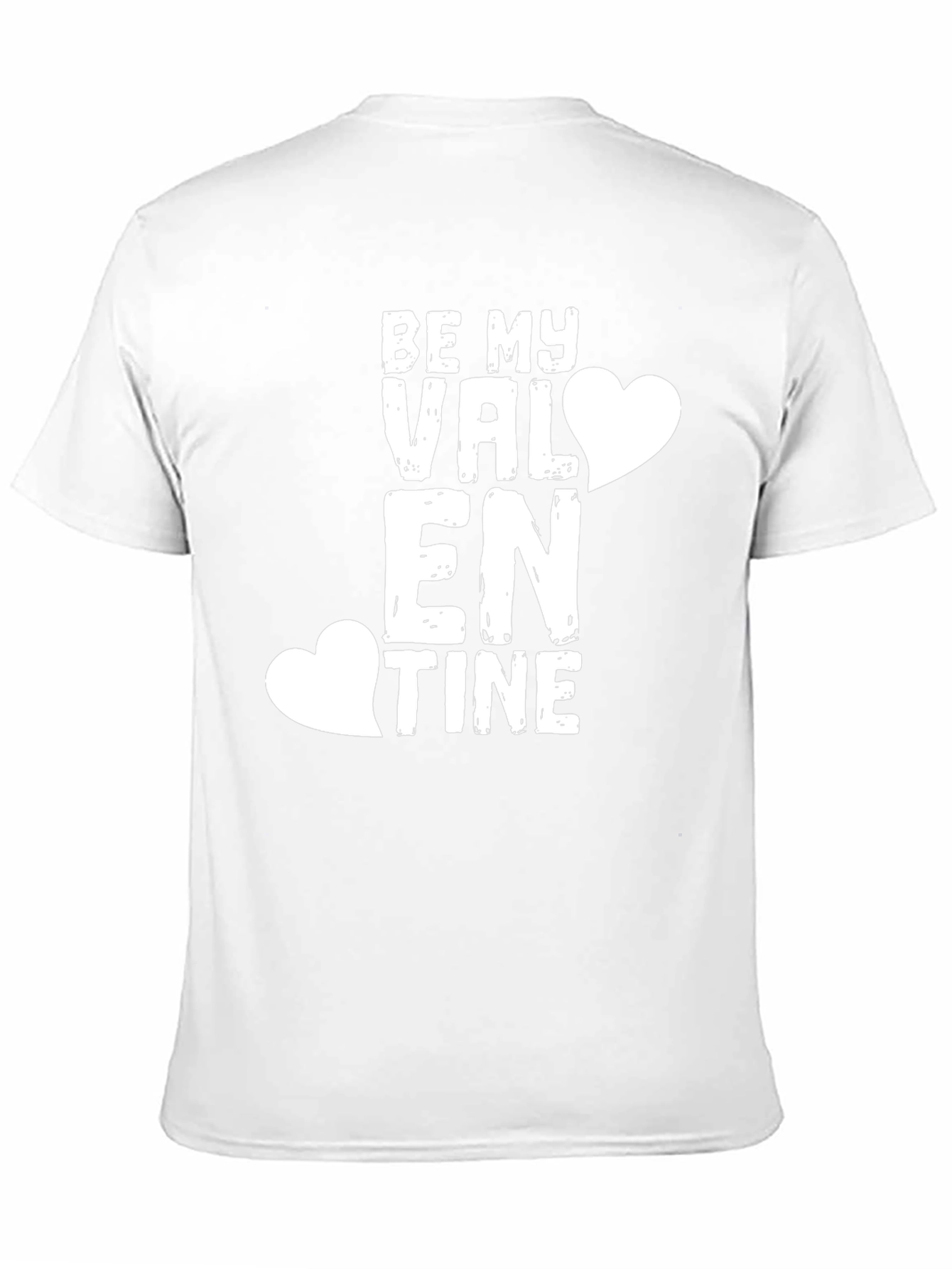Be My Valentine Black T-Shirt Love Heart Design