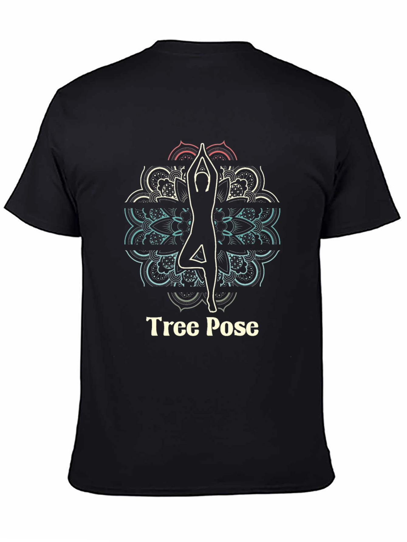 Tree Pose Yoga Graphic Tee - Mens Black T-Shirt