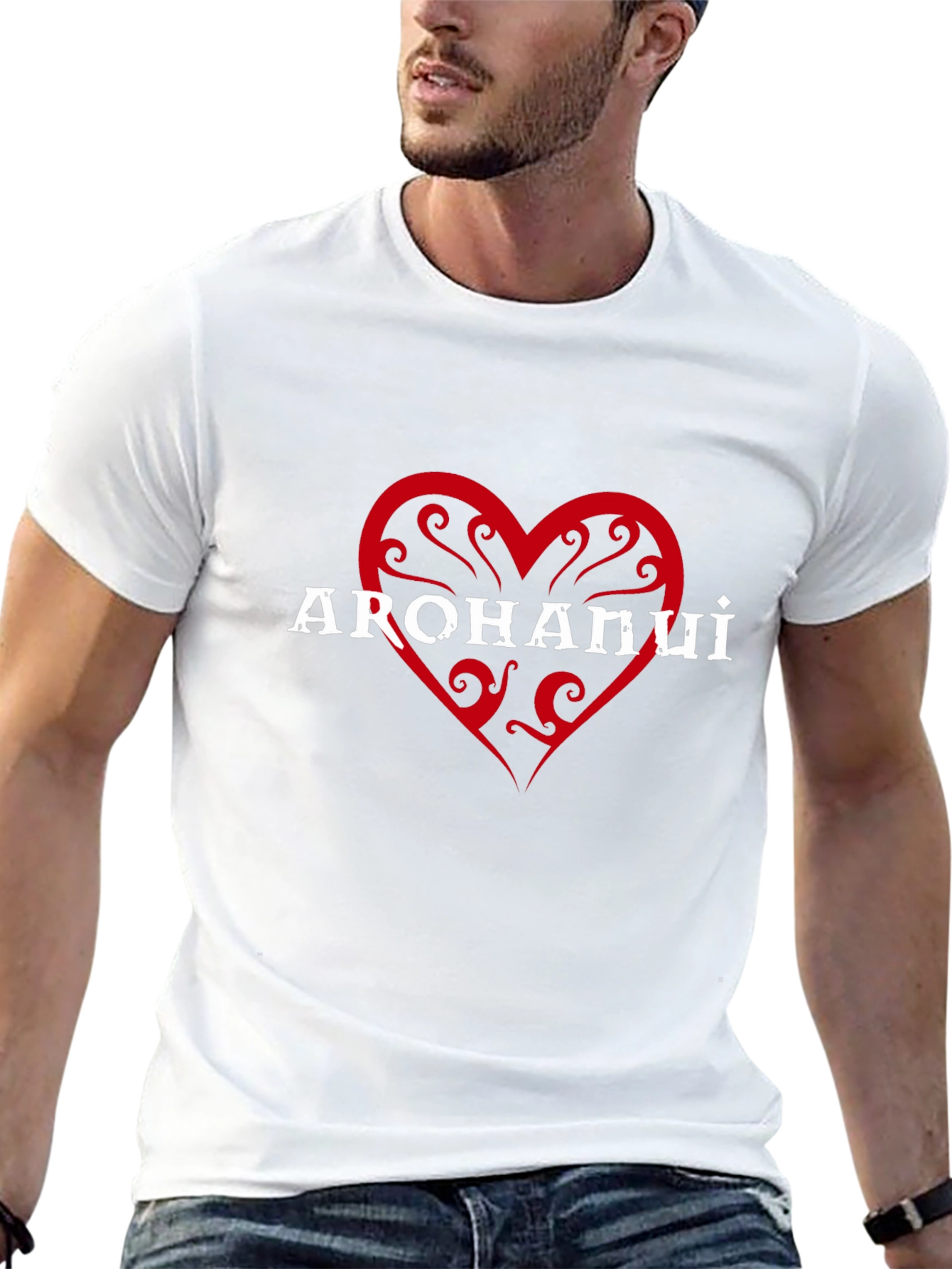 Arohanui Heart Graphic Tee - Black