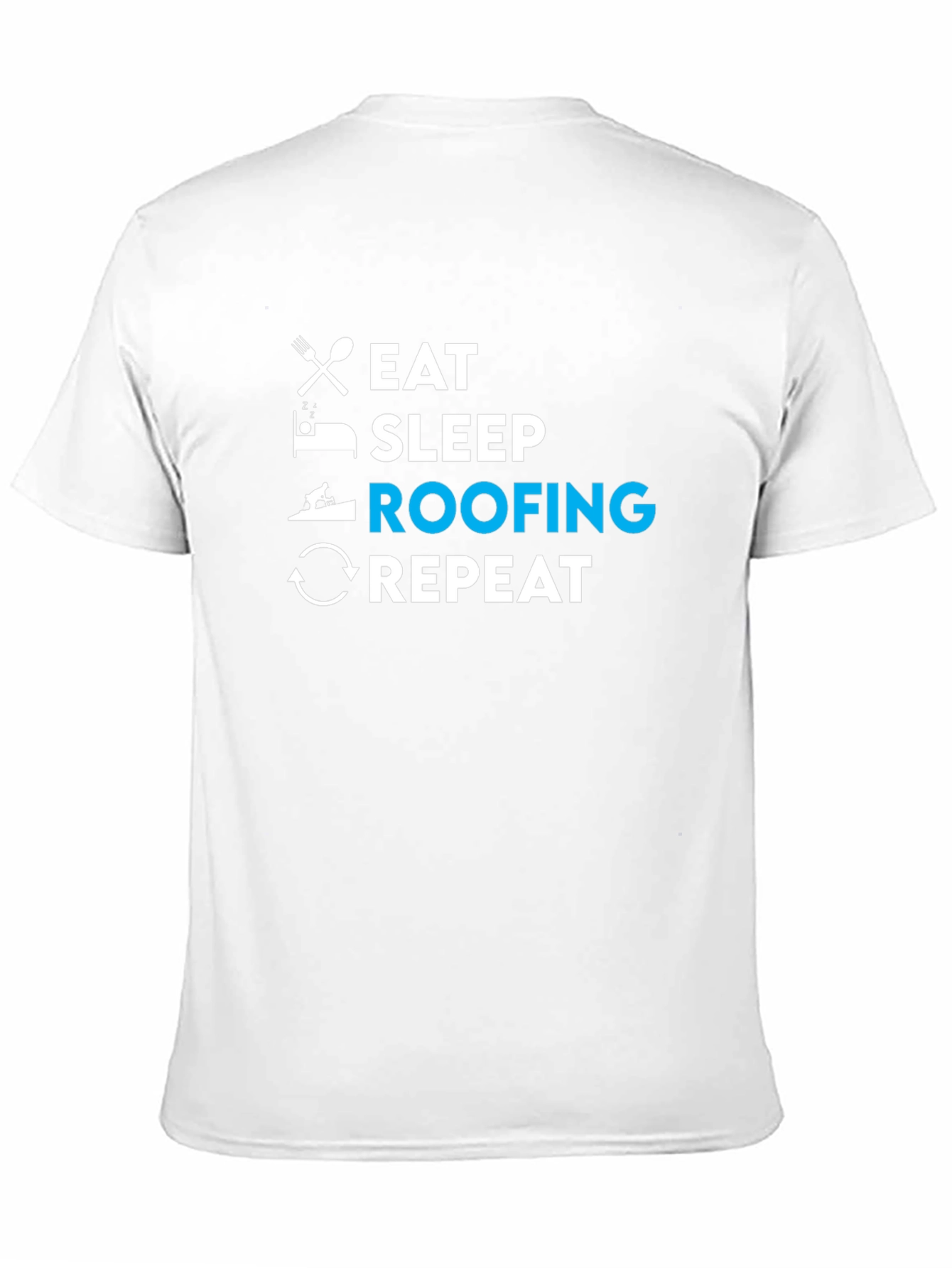 Eat Sleep Roofing Repeat T-Shirt - Black