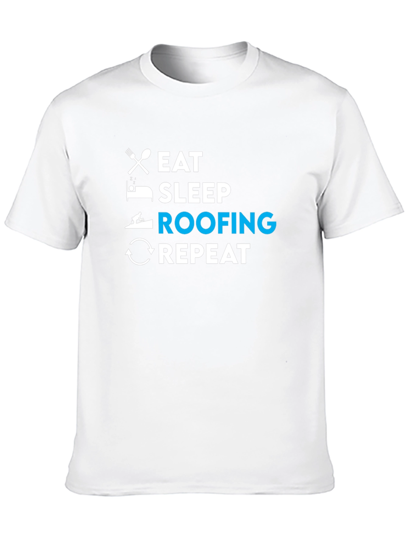 Eat Sleep Roofing Repeat T-Shirt - Black