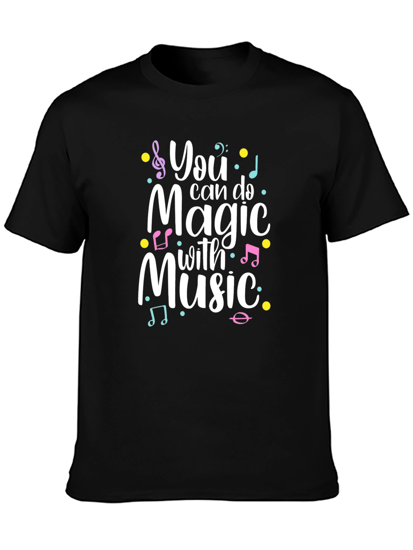Music Magic Graphic Tee - Black Unisex T-Shirt