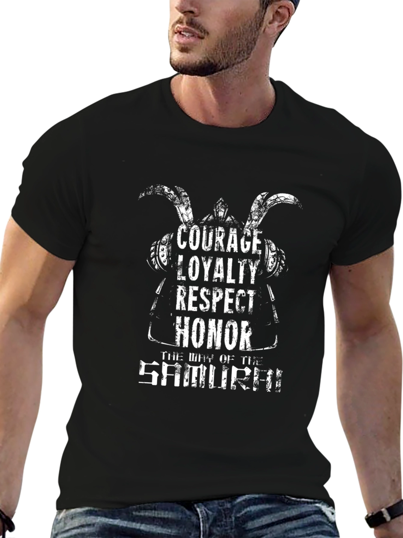 Samurai Code T-Shirt - Courage Loyalty Honor