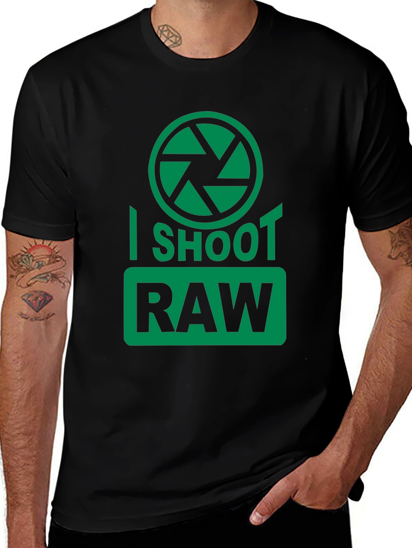 I Shoot RAW Camera Graphic T-Shirt