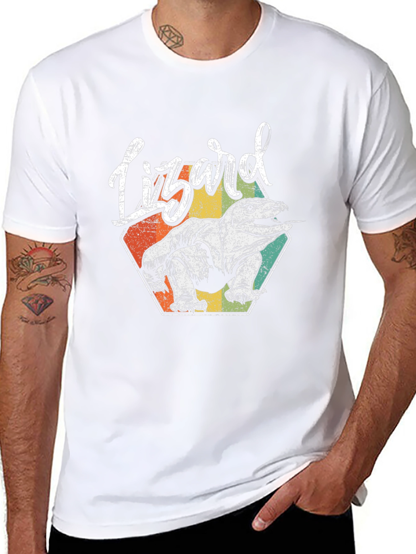 Lizard Graphic Tee - Retro Style Reptile T-Shirt