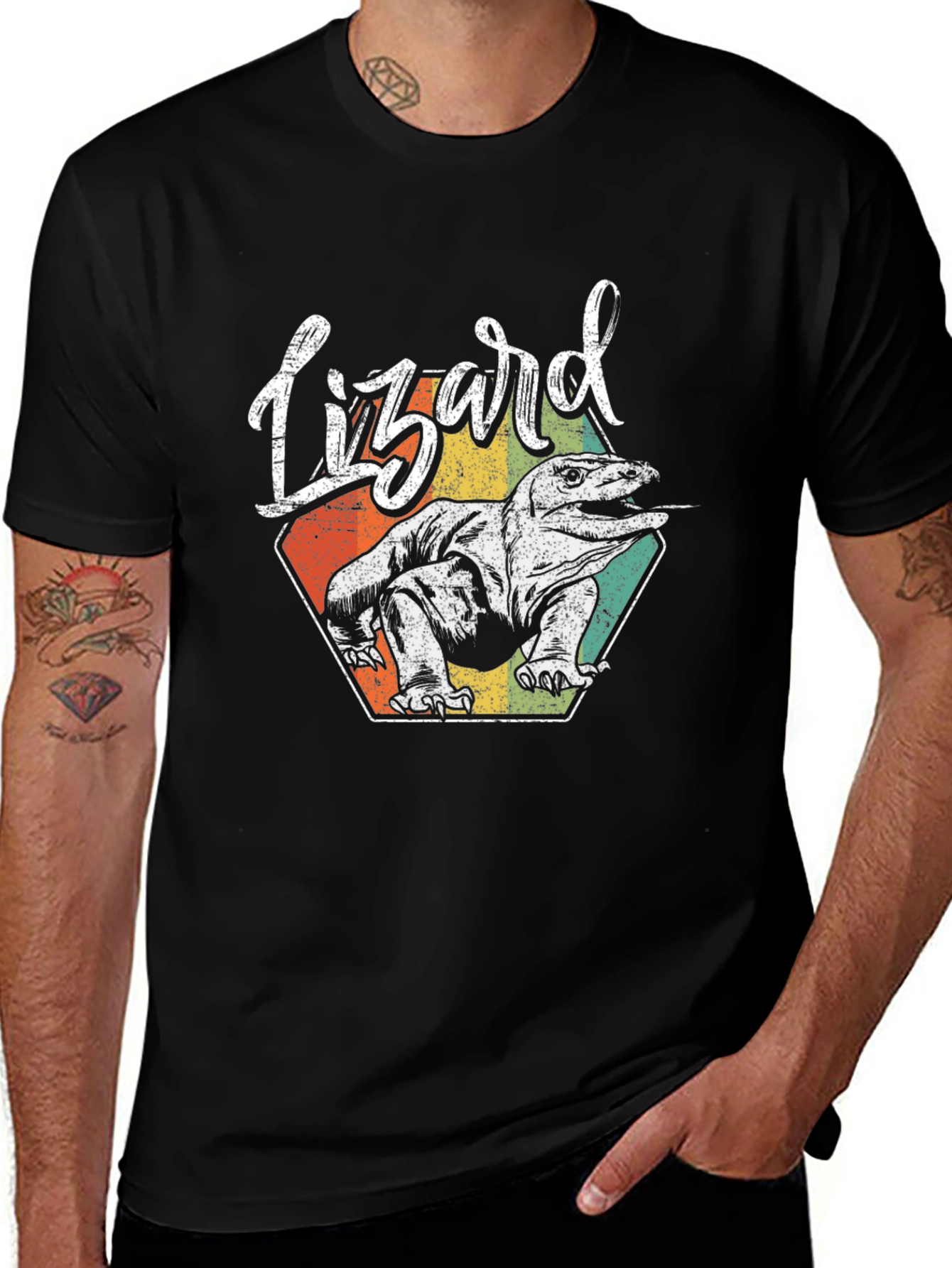 Lizard Graphic Tee - Retro Style Reptile T-Shirt