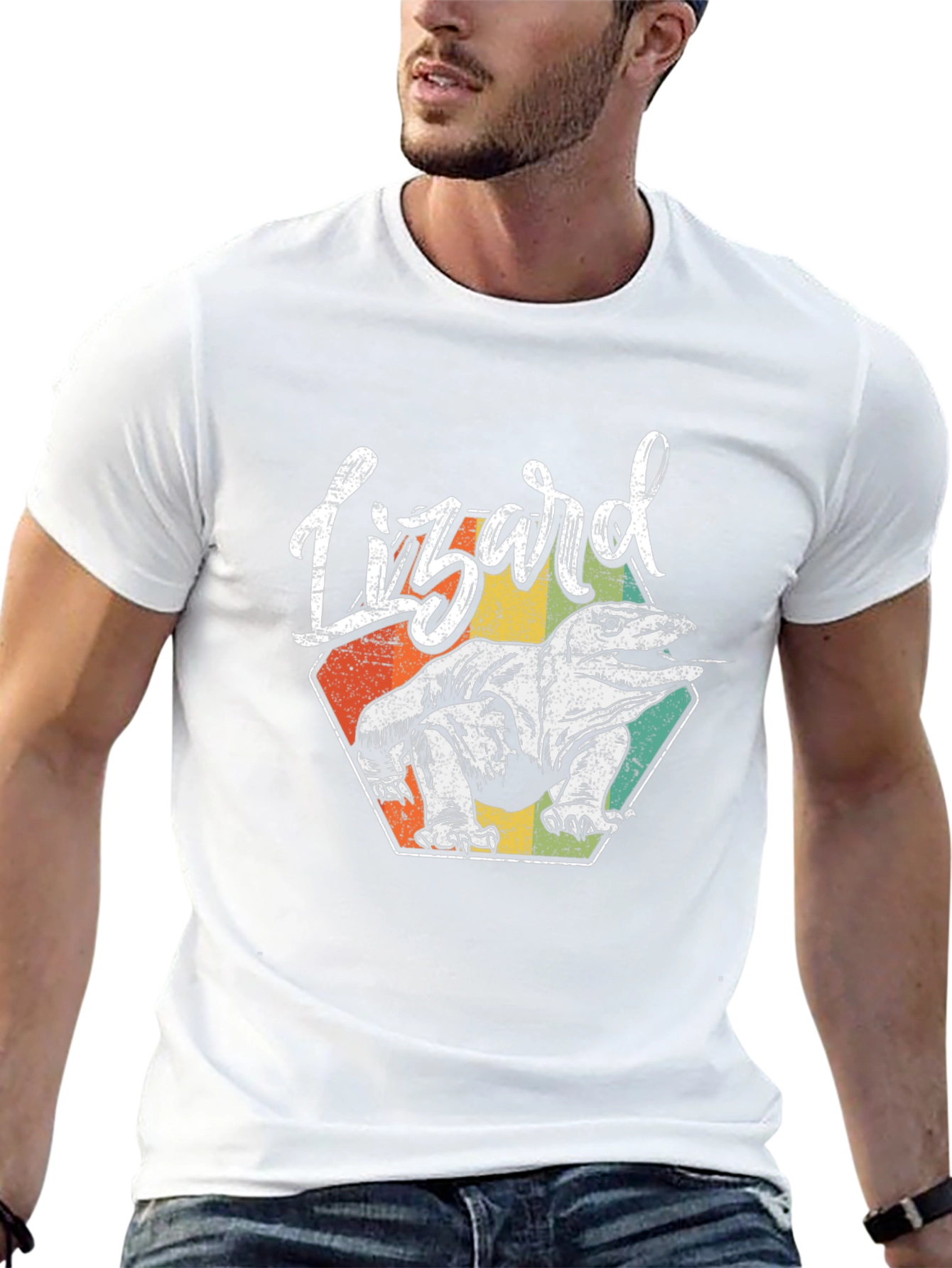 Lizard Graphic Tee - Retro Style Reptile T-Shirt