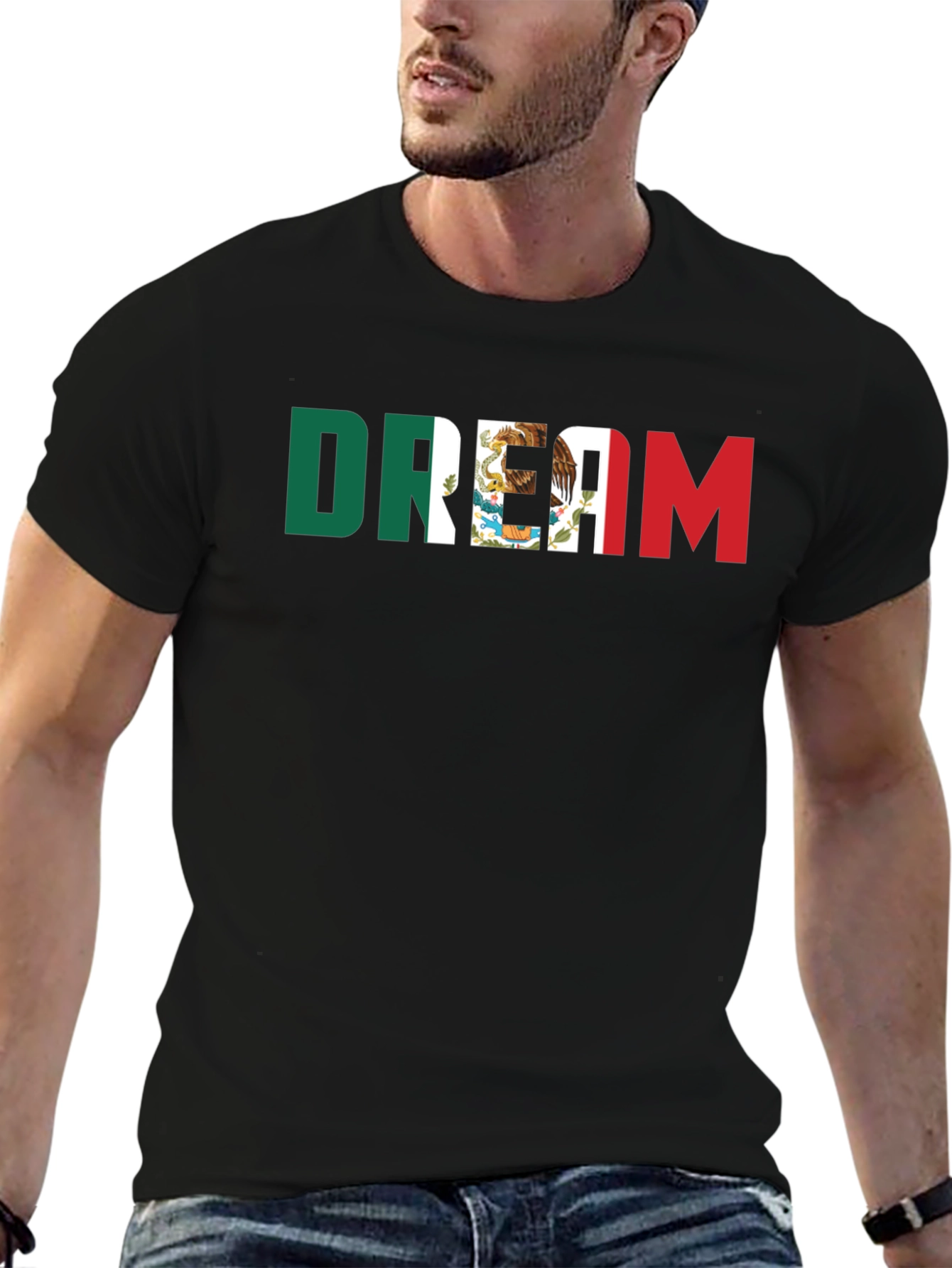 Mexican Flag Dream T-Shirt - Black Cotton Tee