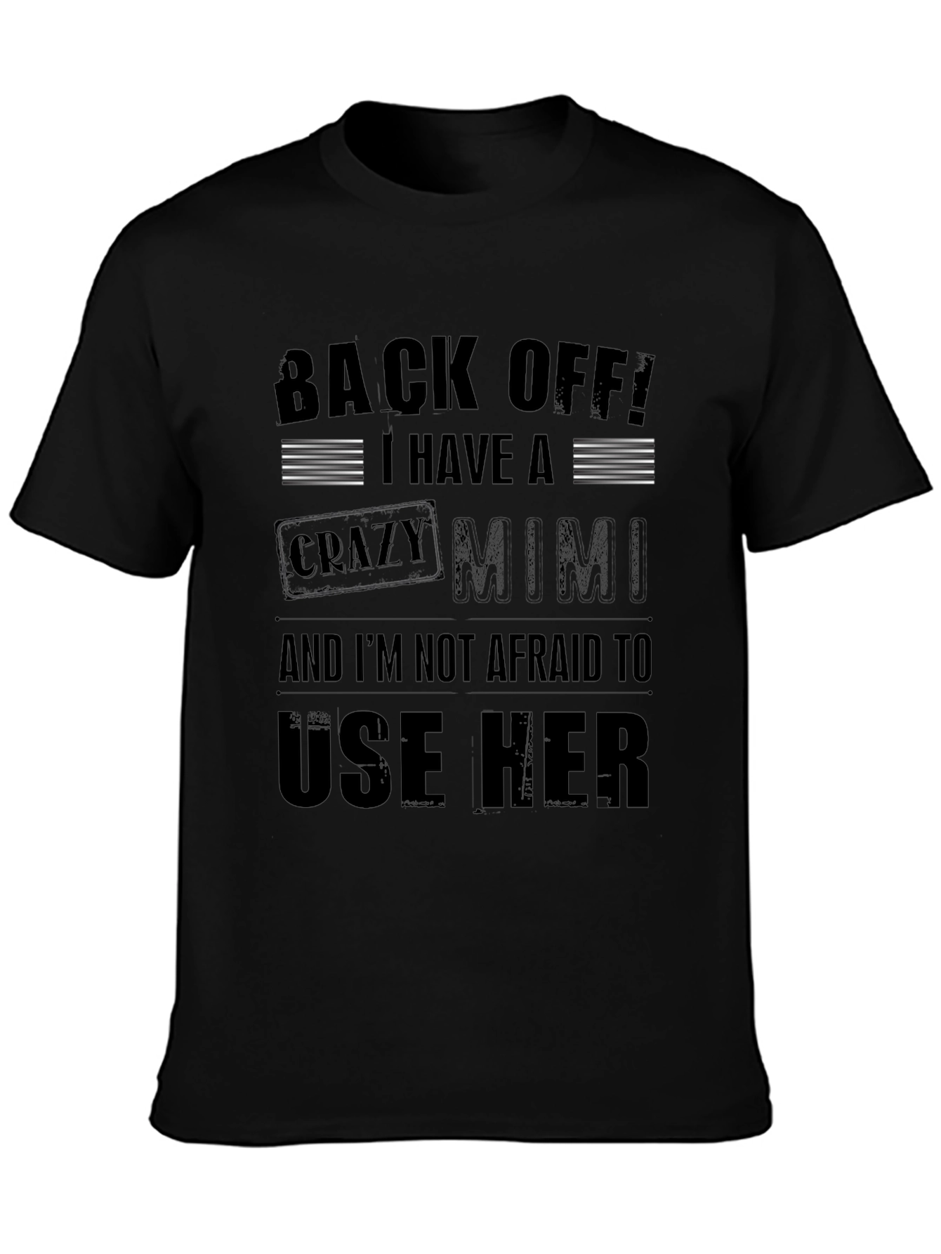 Funny Crazy Mimi Graphic T-Shirt