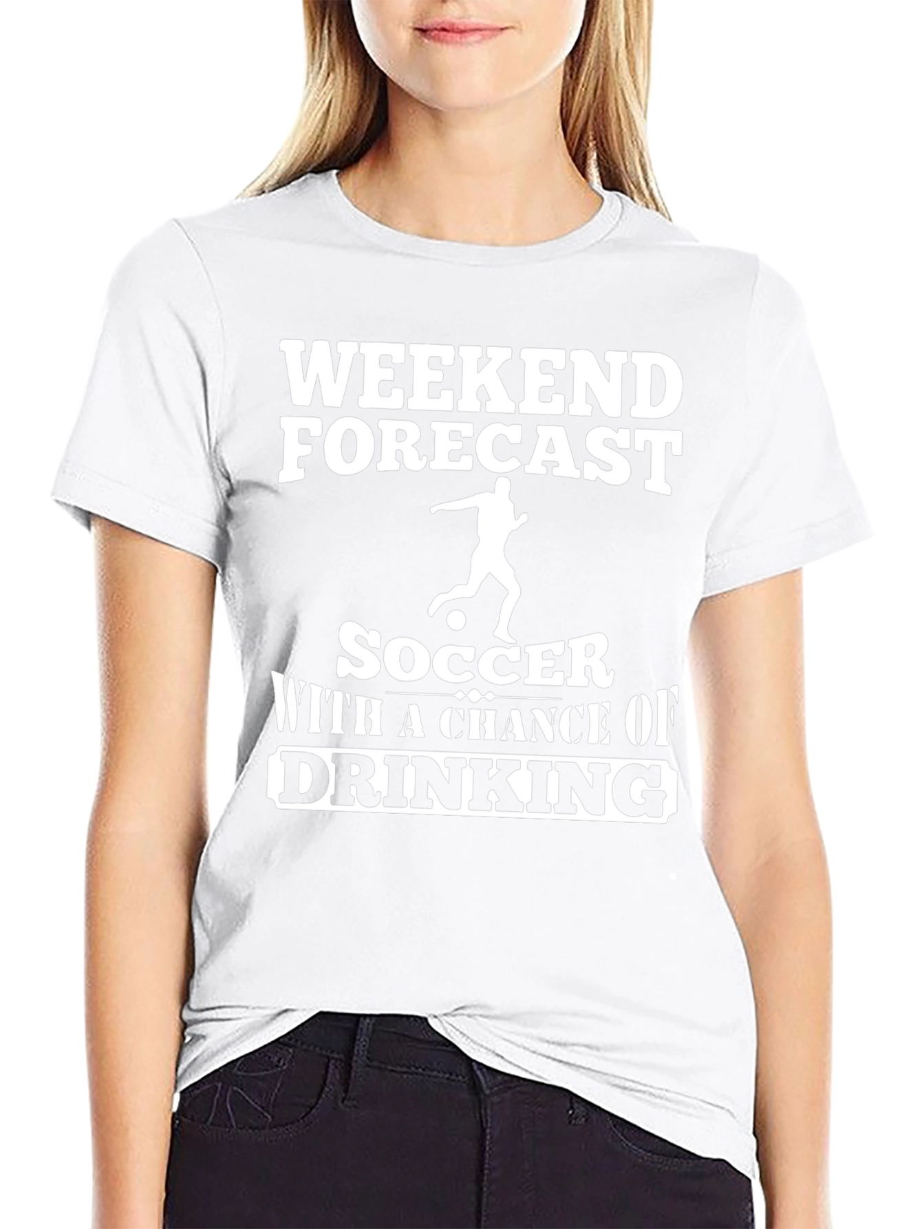 Weekend Forecast Soccer Drinking T-Shirt
