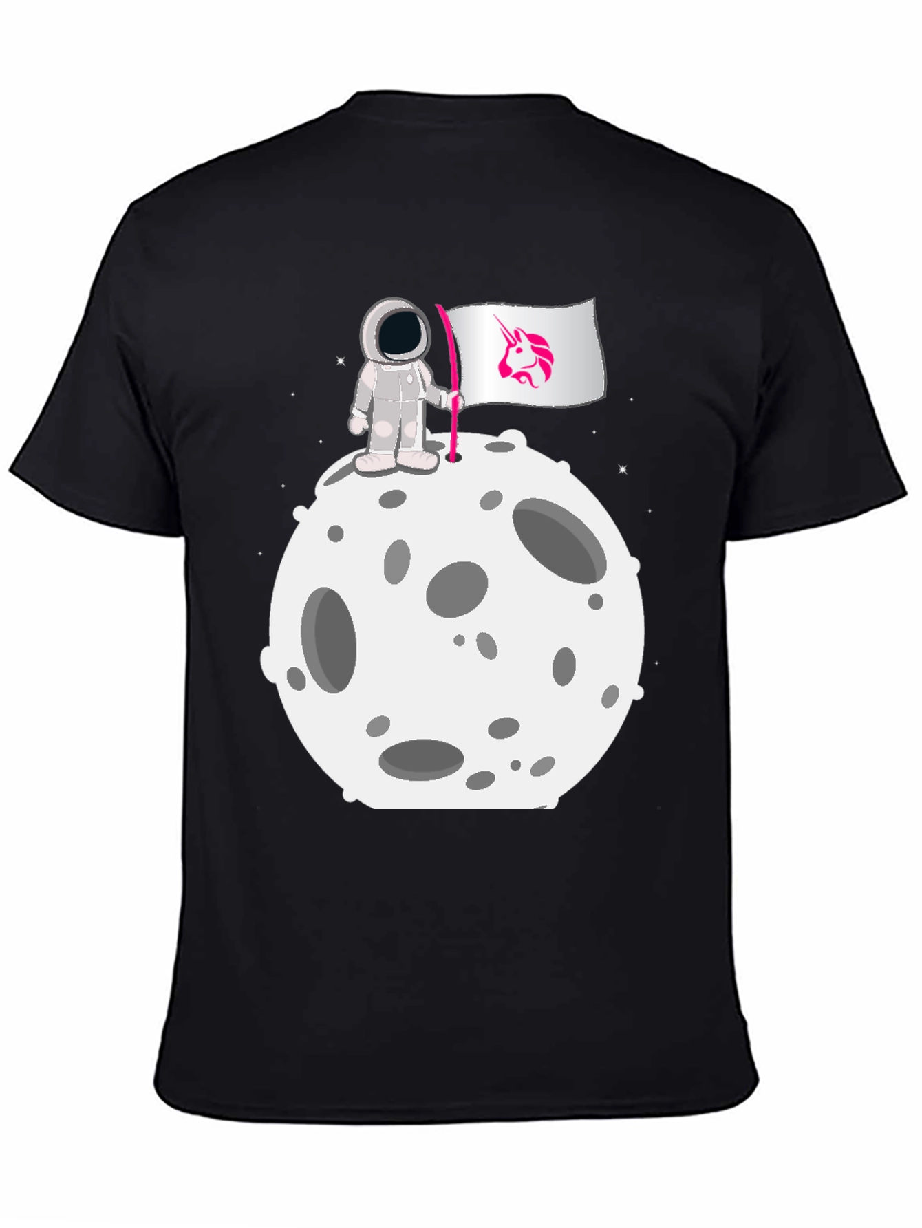 Astronaut Moon Unicorn Flag Graphic Tee