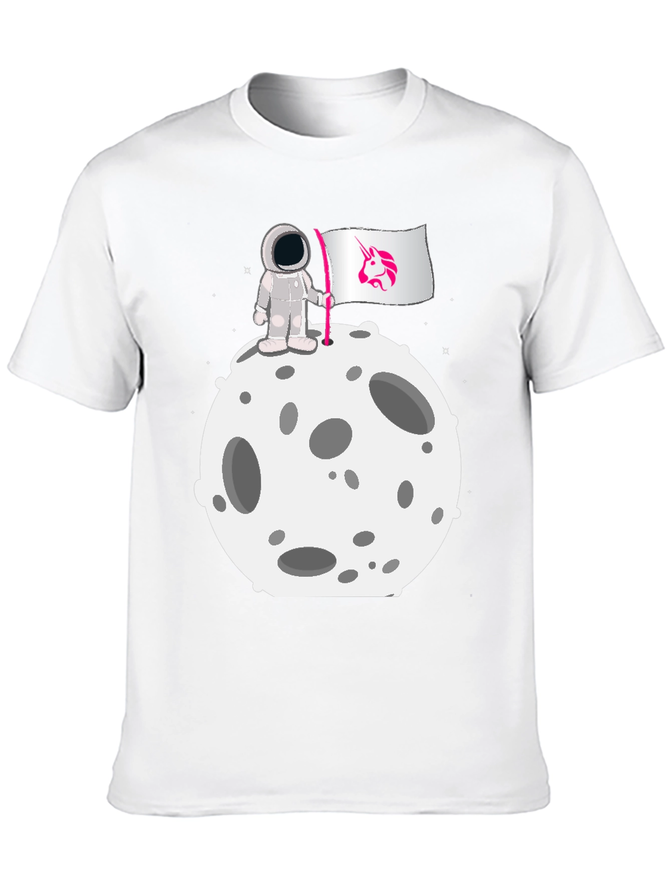 Astronaut Moon Unicorn Flag Graphic Tee