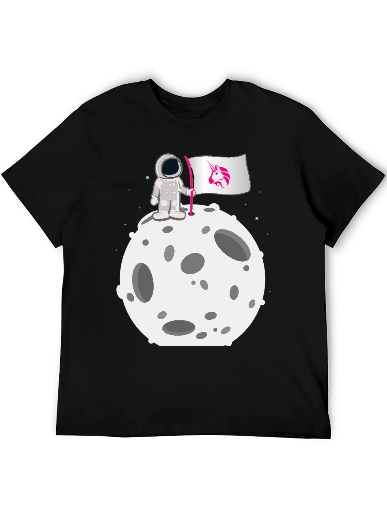 Astronaut Moon Unicorn Flag Graphic Tee