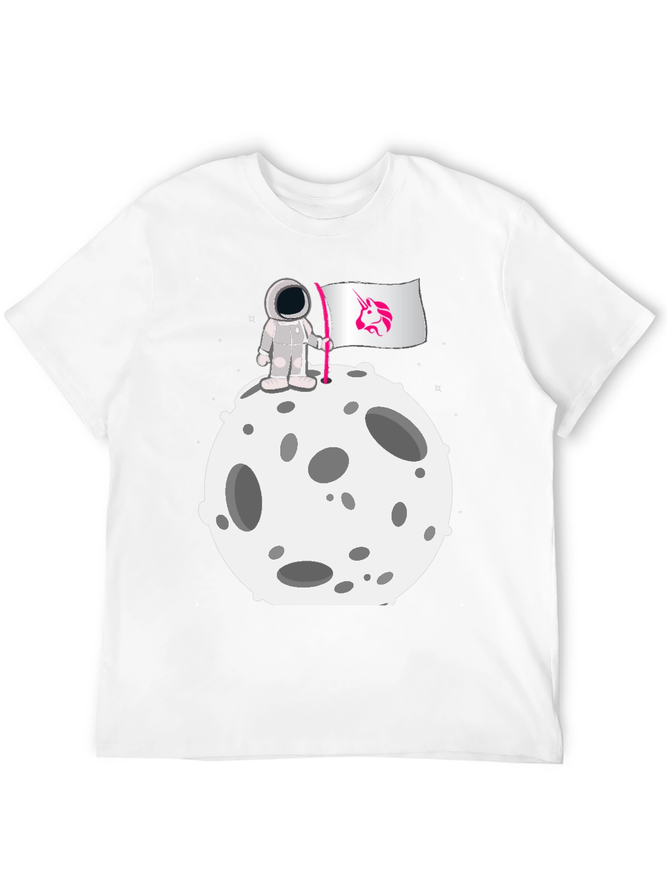 Astronaut Moon Unicorn Flag Graphic Tee