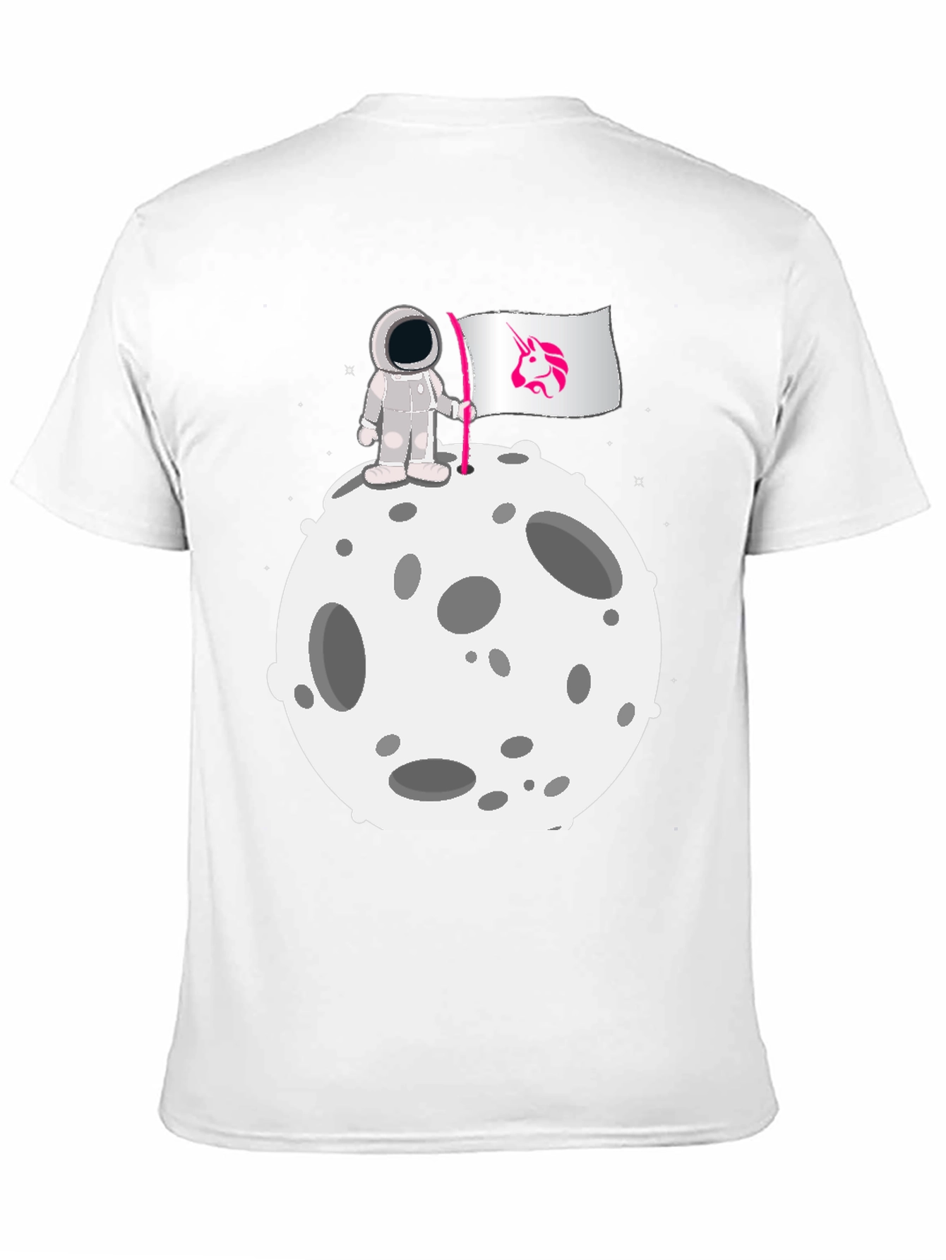 Astronaut Moon Unicorn Flag Graphic Tee