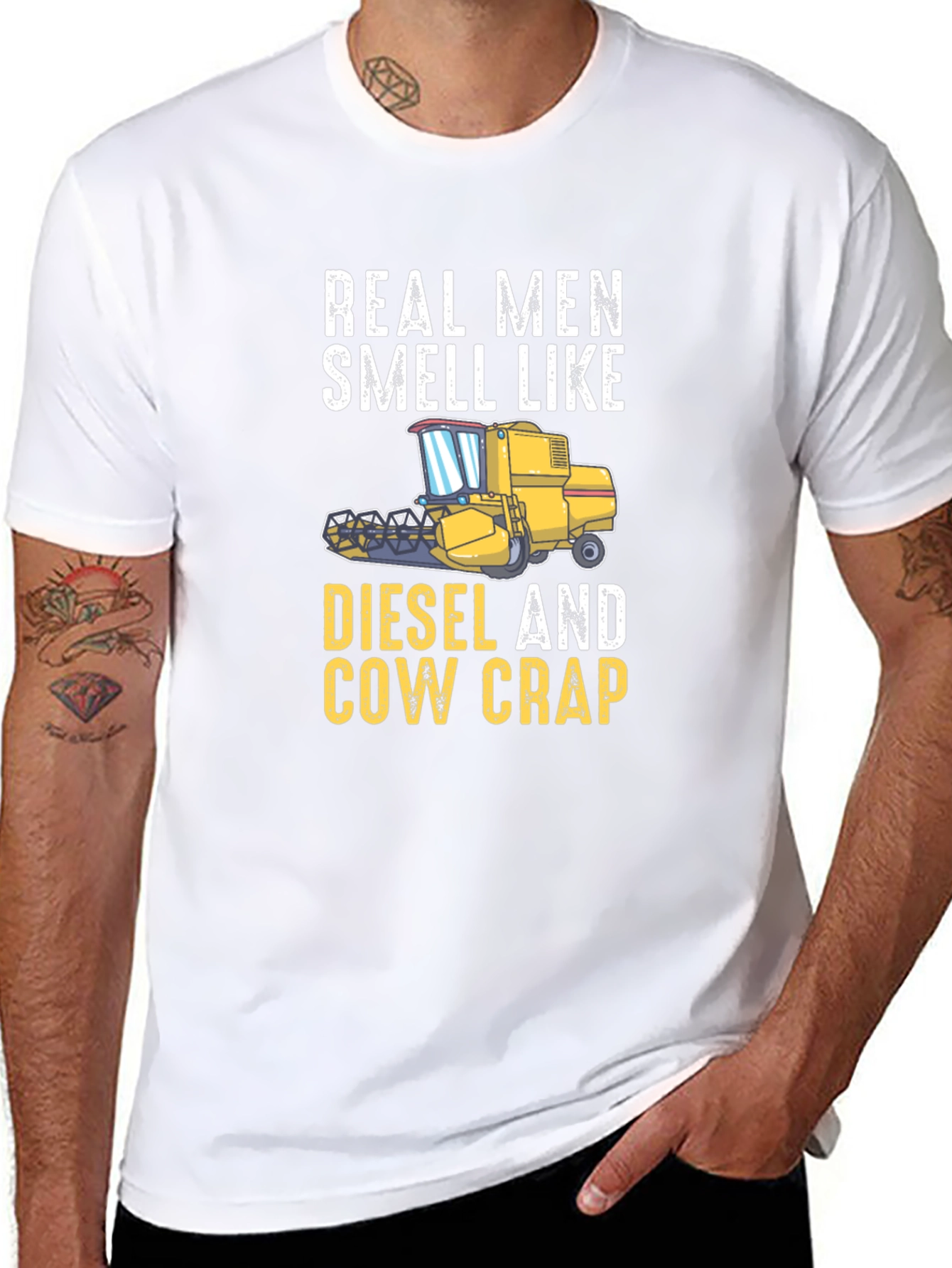 Real Men Smell Like Diesel And Cow Crap T-Shirt