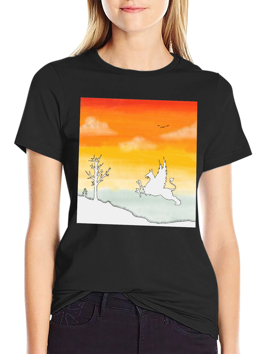 Griffin Sunset Graphic Tee - Fantasy Inspired Art