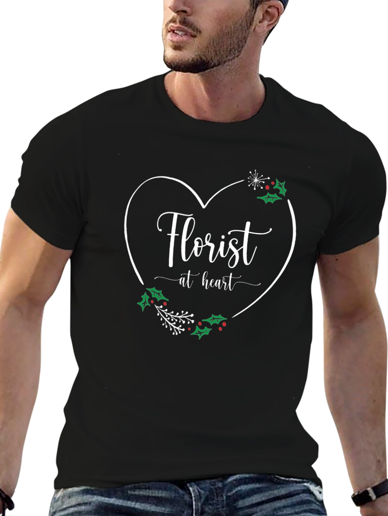Florist At Heart T-Shirt - Holiday Design