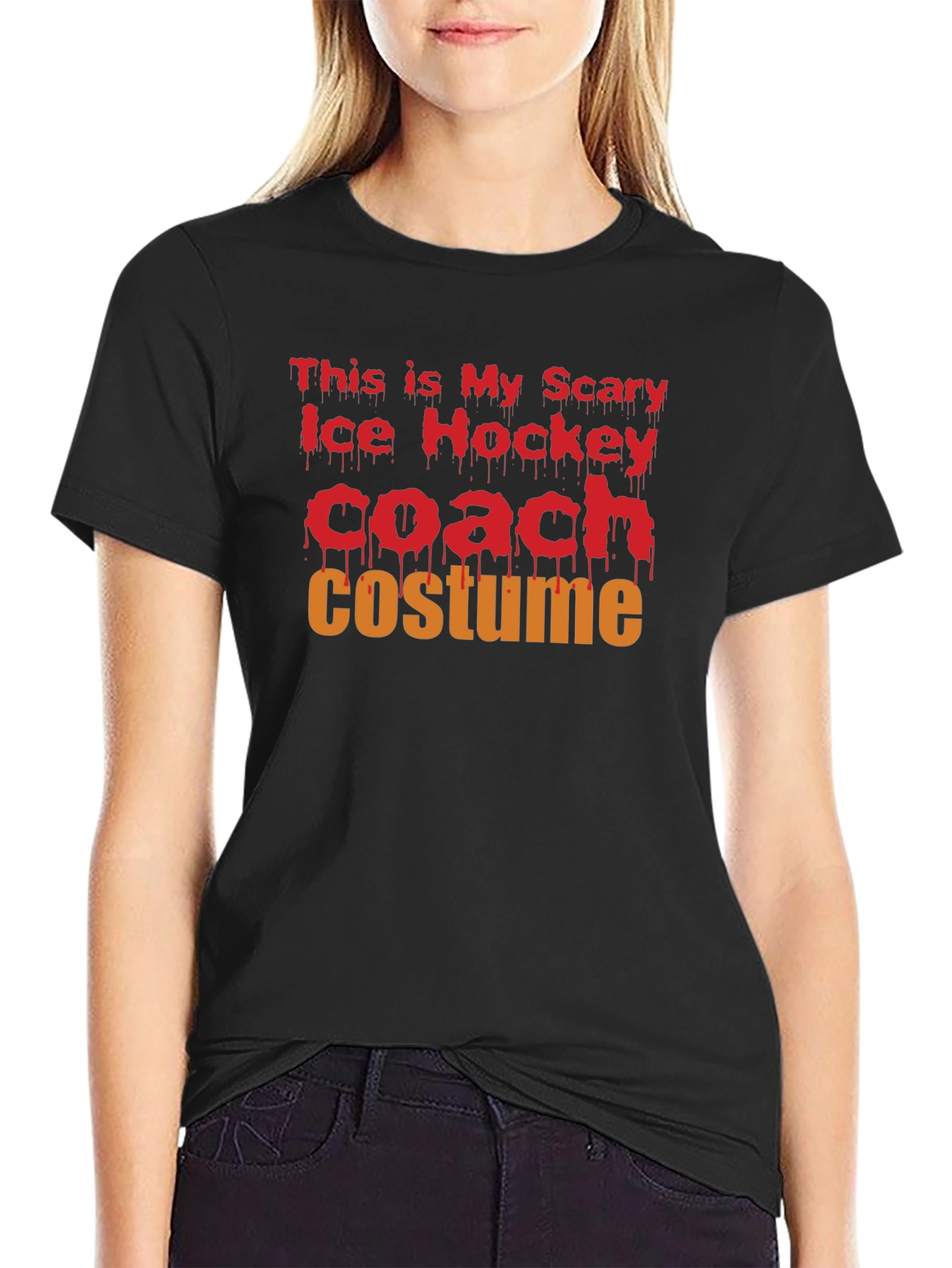 Scary Ice Hockey Coach Costume T-Shirt