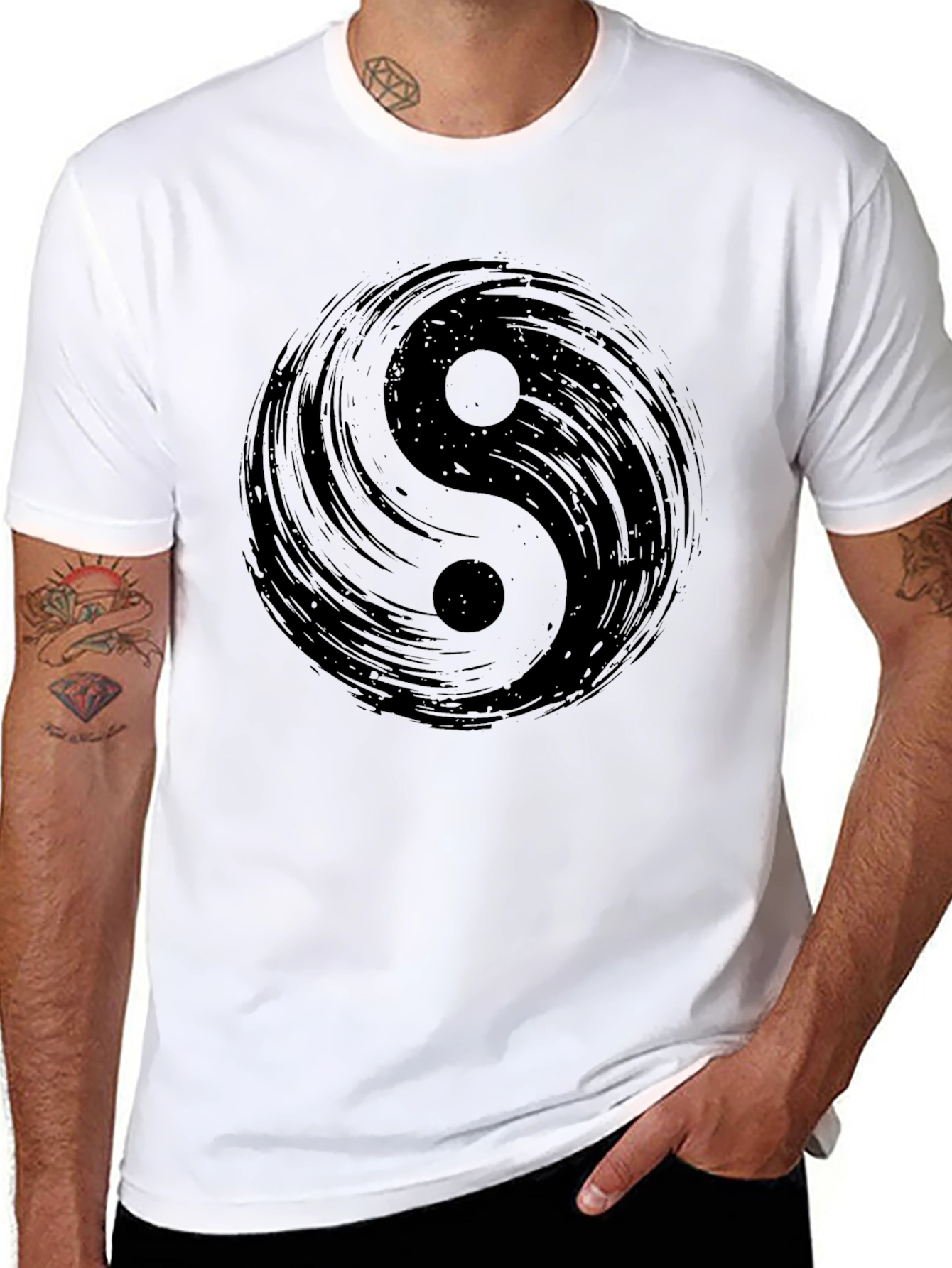 Yin Yang Graphic Black T-Shirt