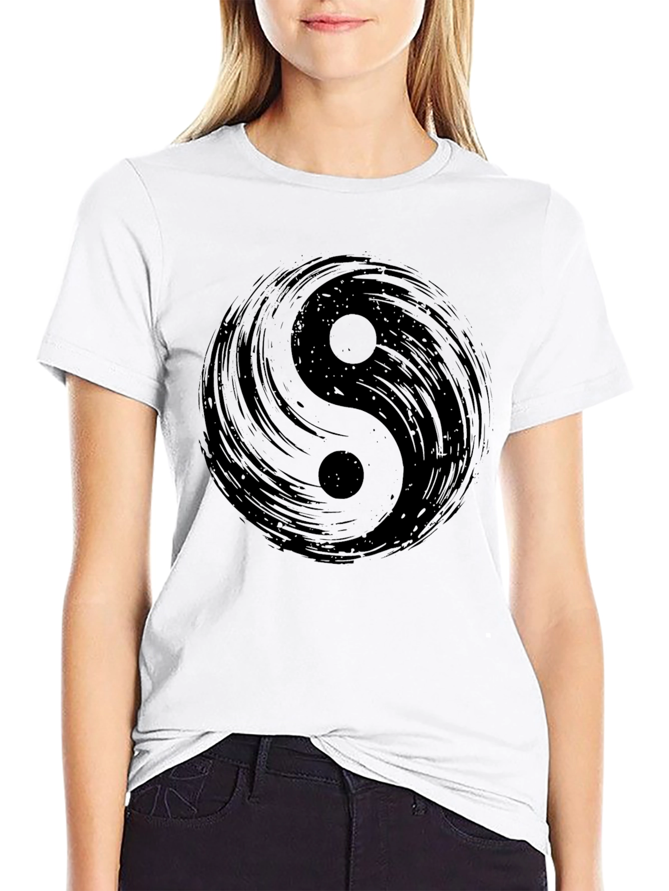 Yin Yang Graphic Black T-Shirt