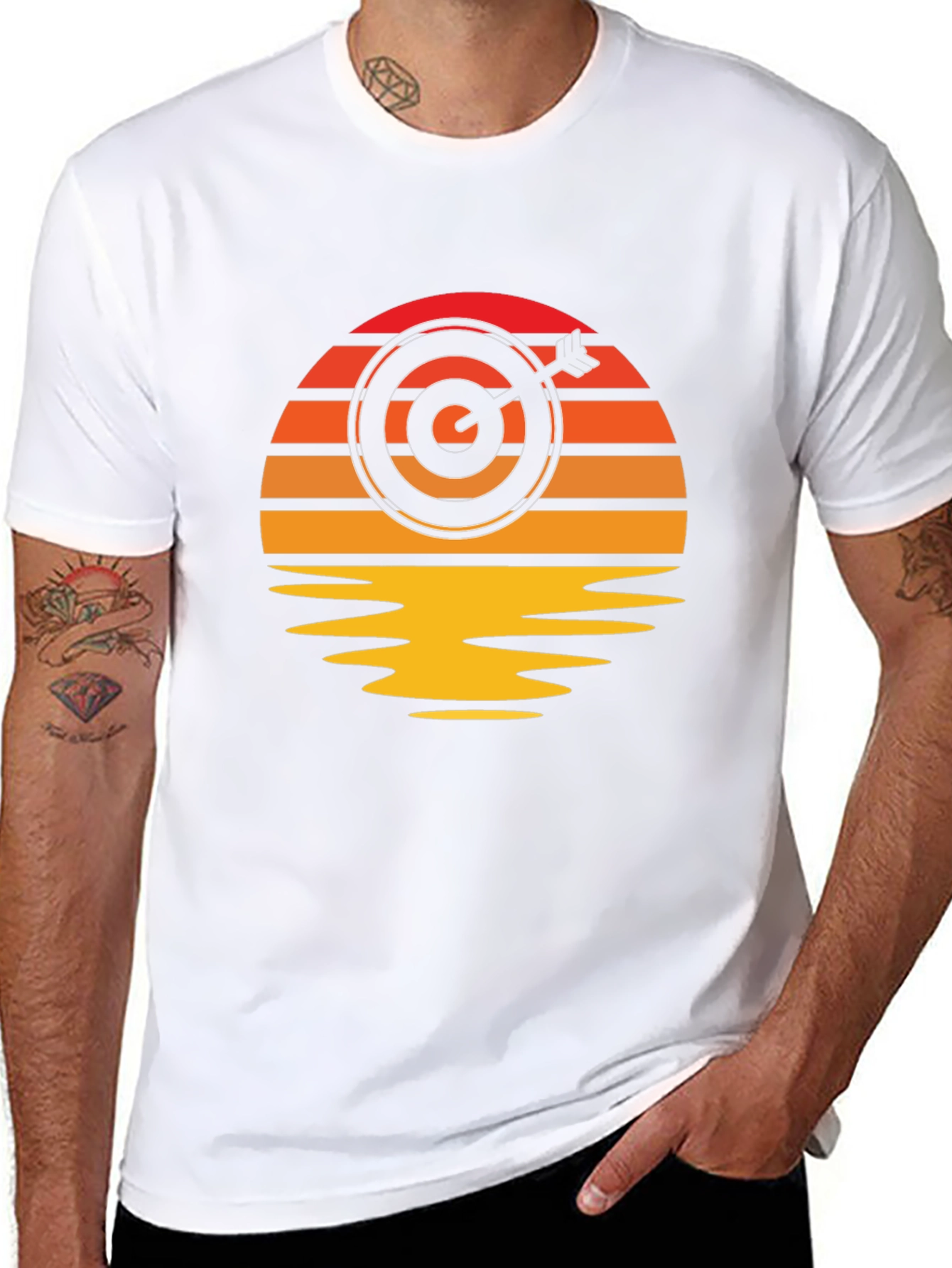 Sunset Target T-Shirt - Unique Archery Design