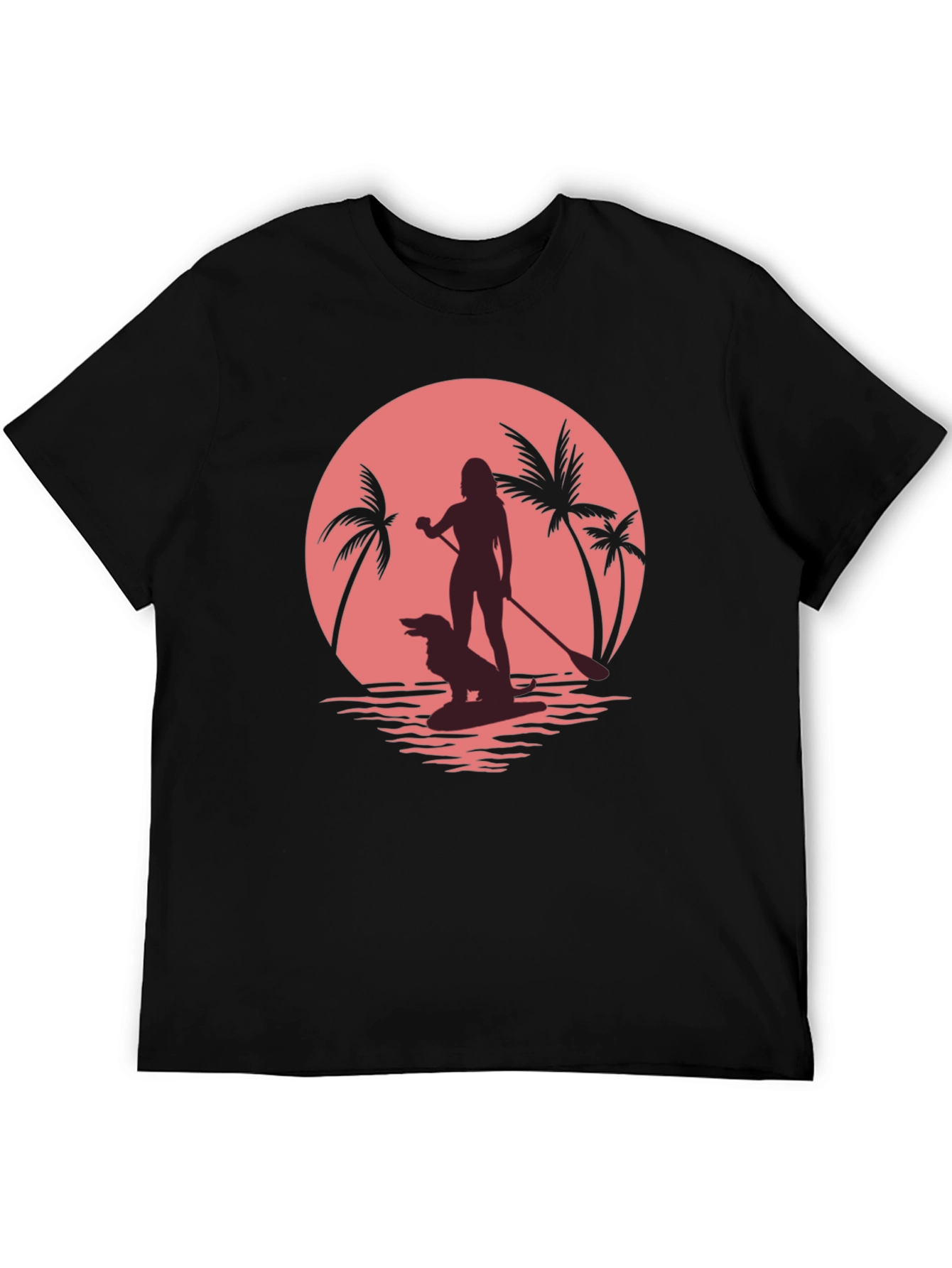 Paddle Board Dog T-Shirt - Summer Beach Vibes