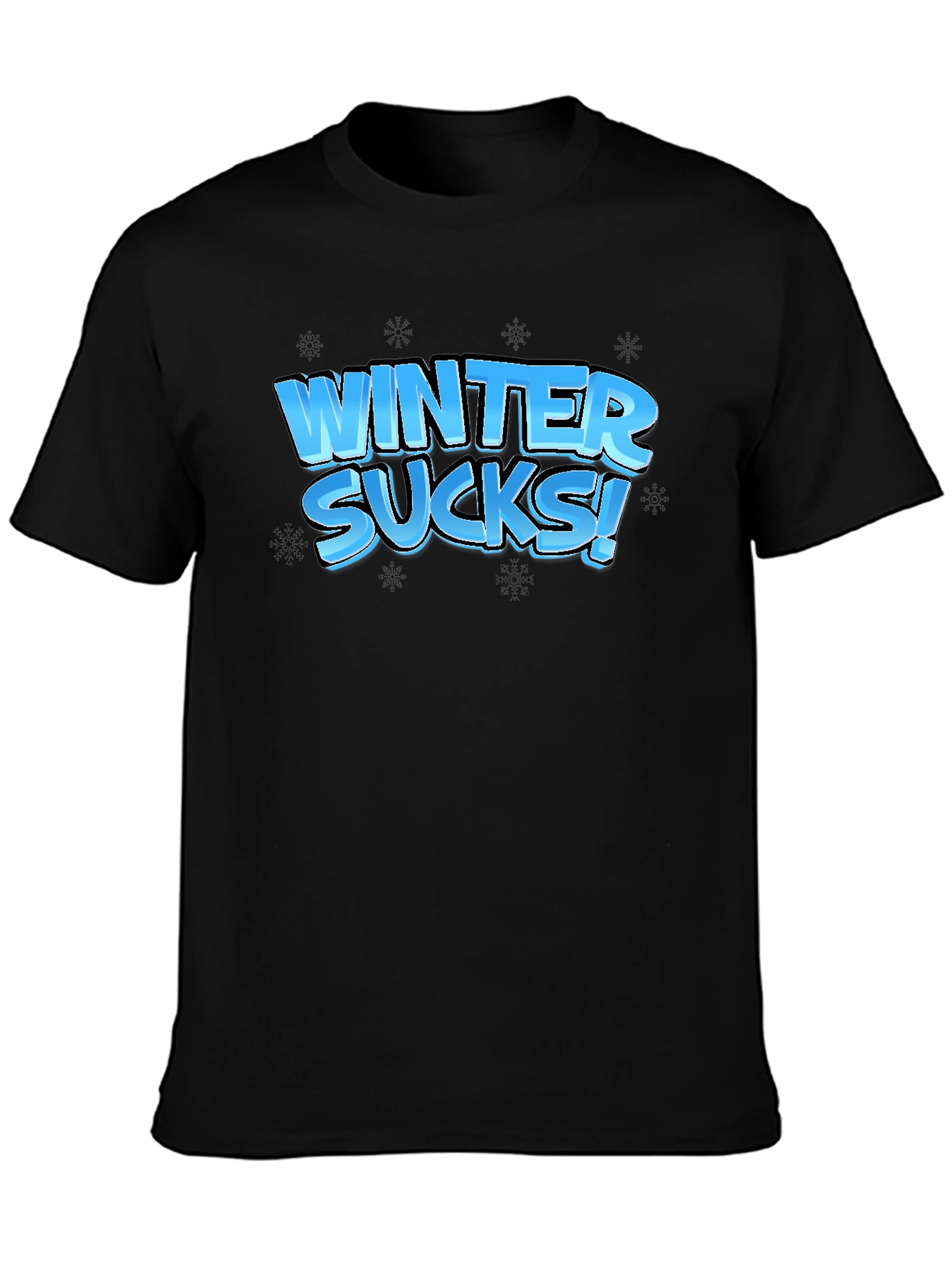 Winter Sucks Black T-Shirt