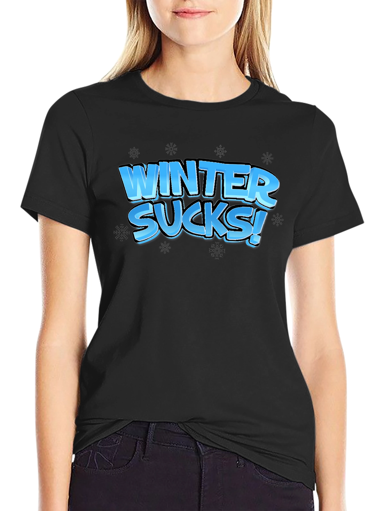 Winter Sucks Black T-Shirt