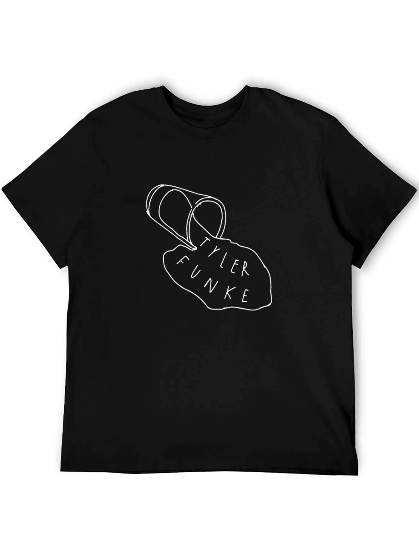 Tyler Funke T-Shirt - Black Cotton Graphic Tee
