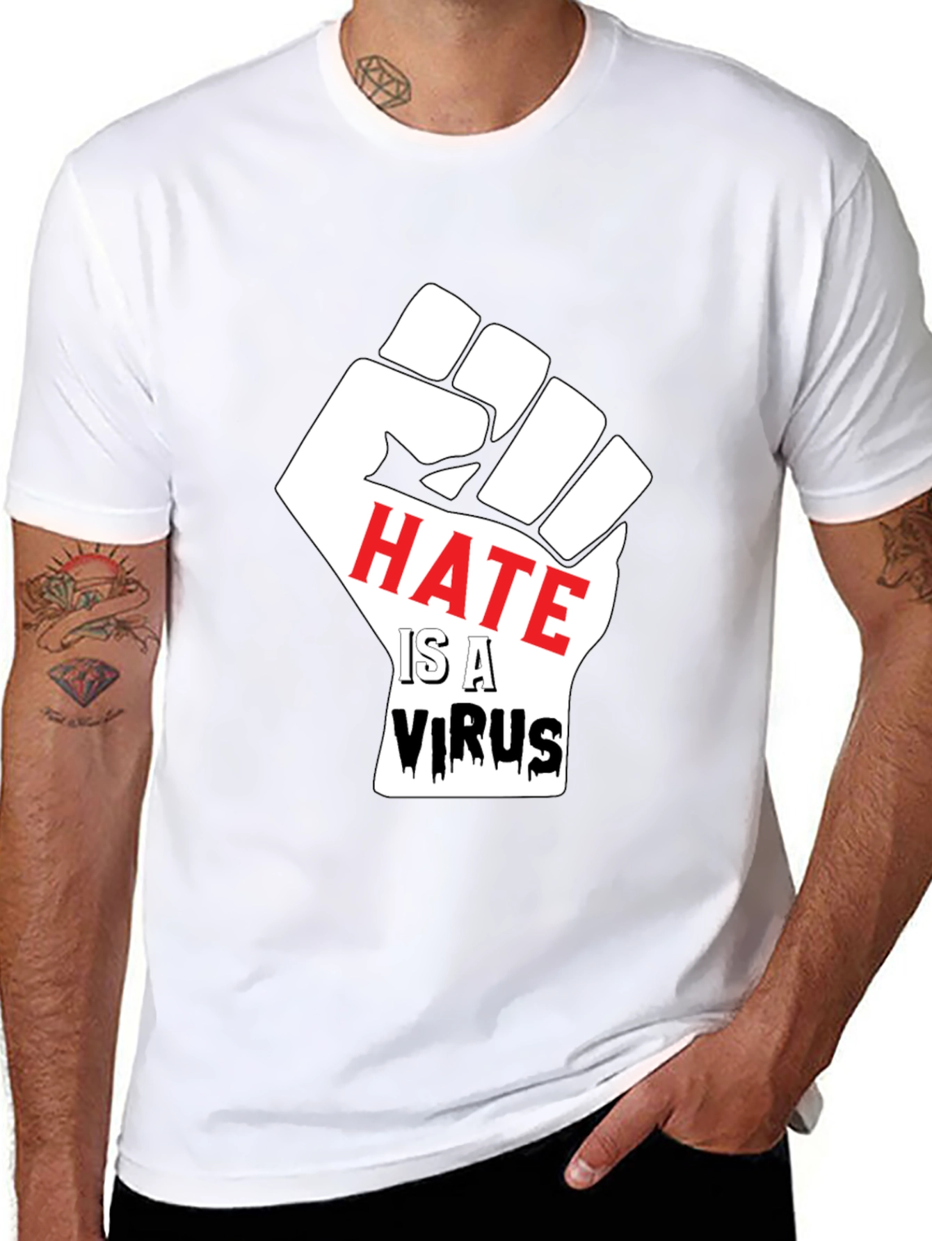 Hate is a Virus Graphic T-Shirt
