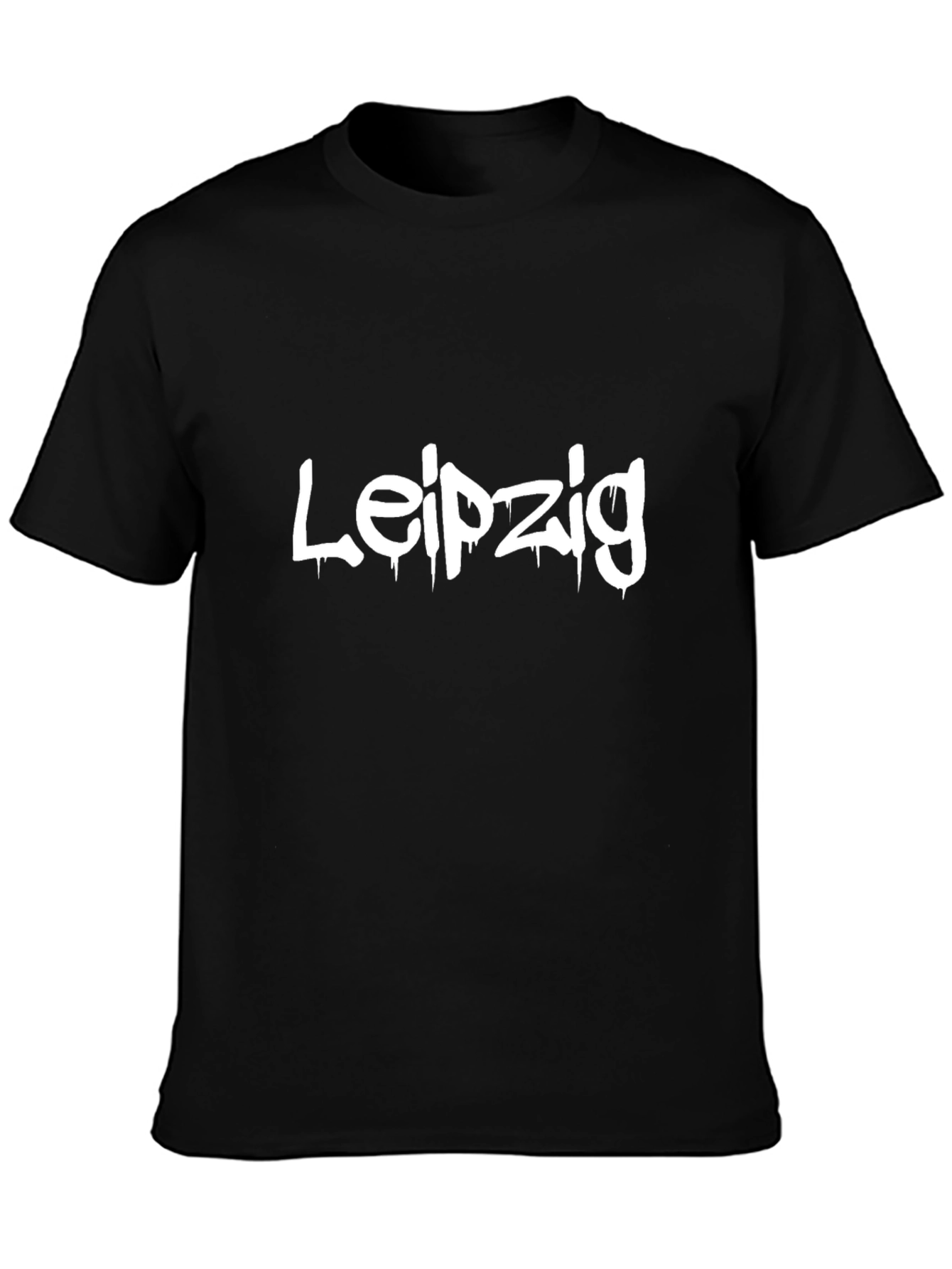Leipzig Graphic Tee - Black Cotton T-Shirt