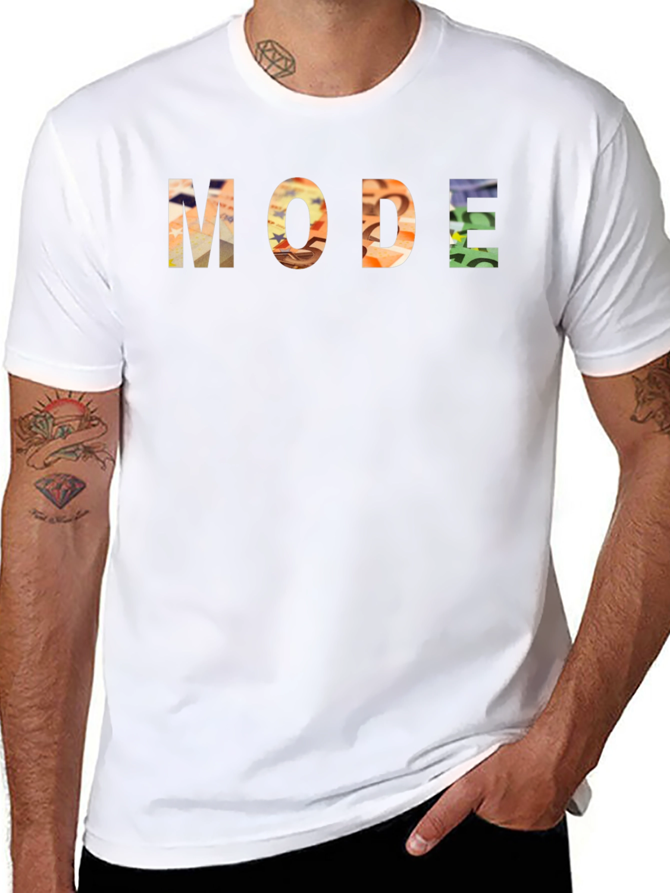 MODE Graphic Print Crew Neck T-Shirt