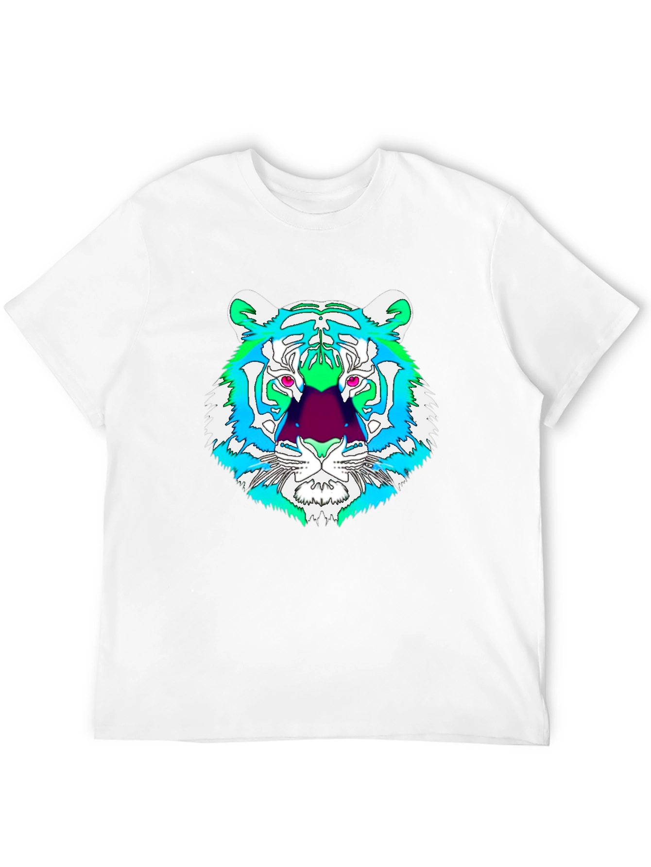 Vibrant Tiger Graphic Tee - Mens Black T-Shirt