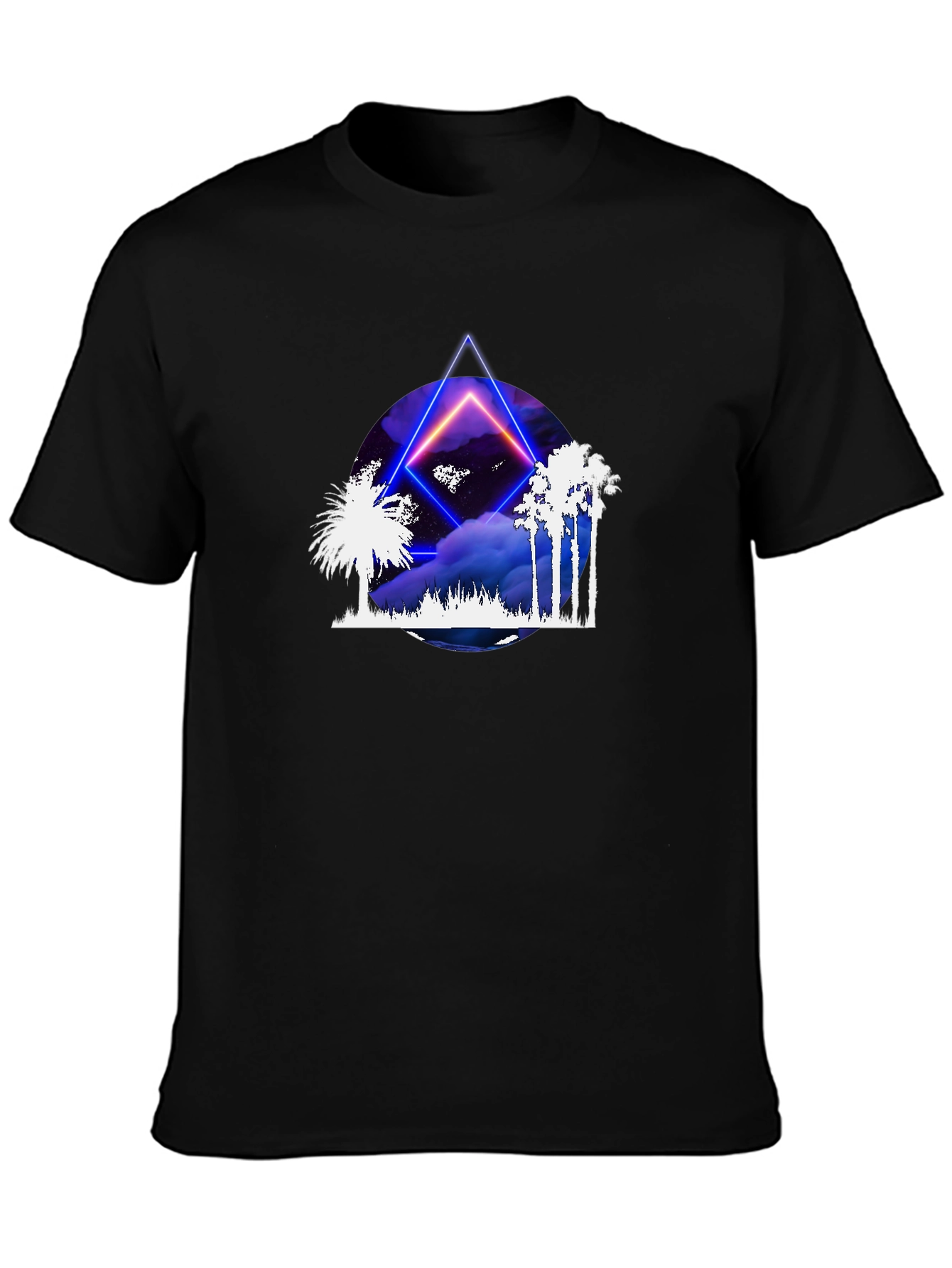 Neon Palm Tree T-Shirt - Retro Graphic Tee