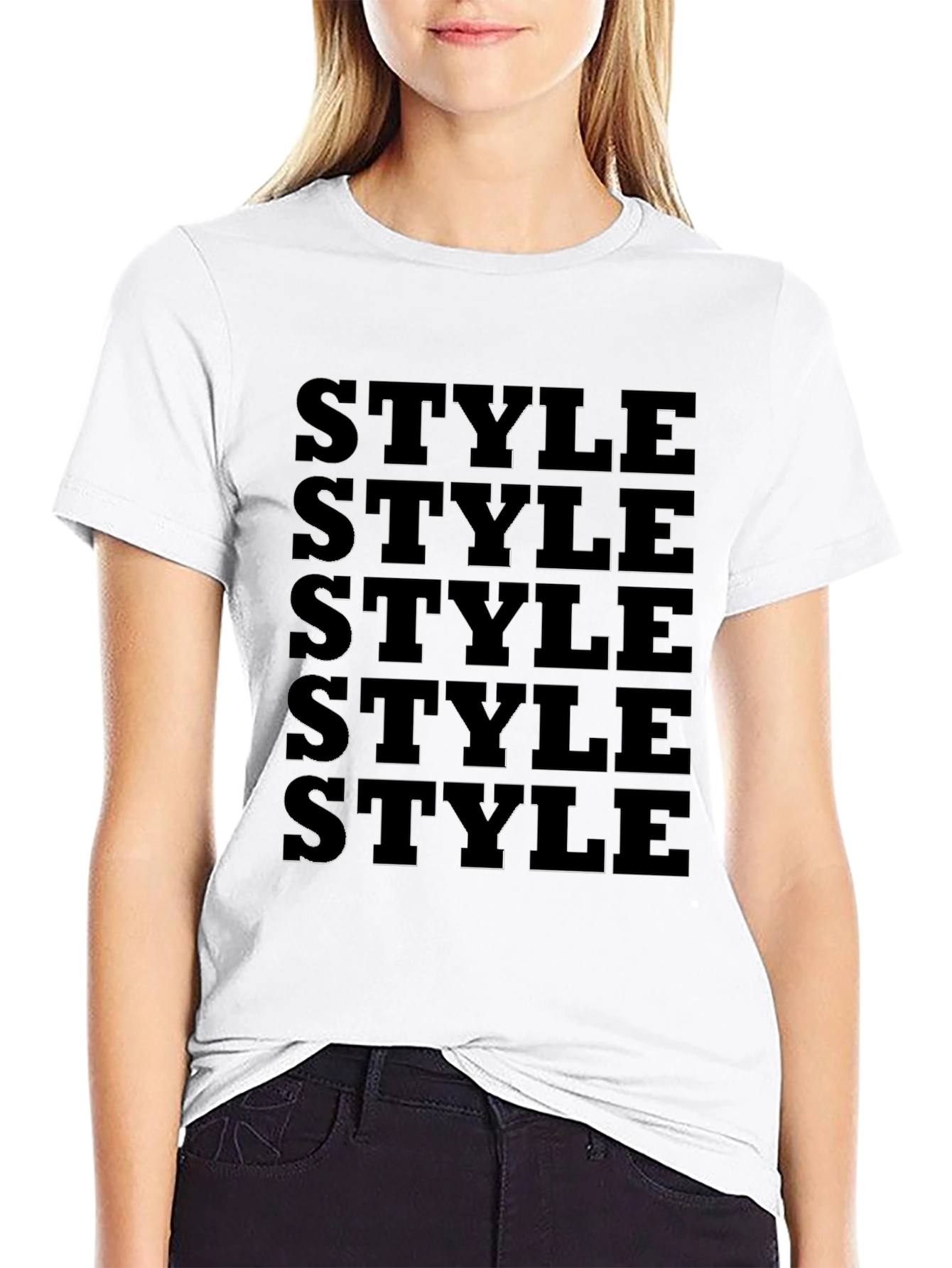 Mens Black Style Graphic Print T-Shirt