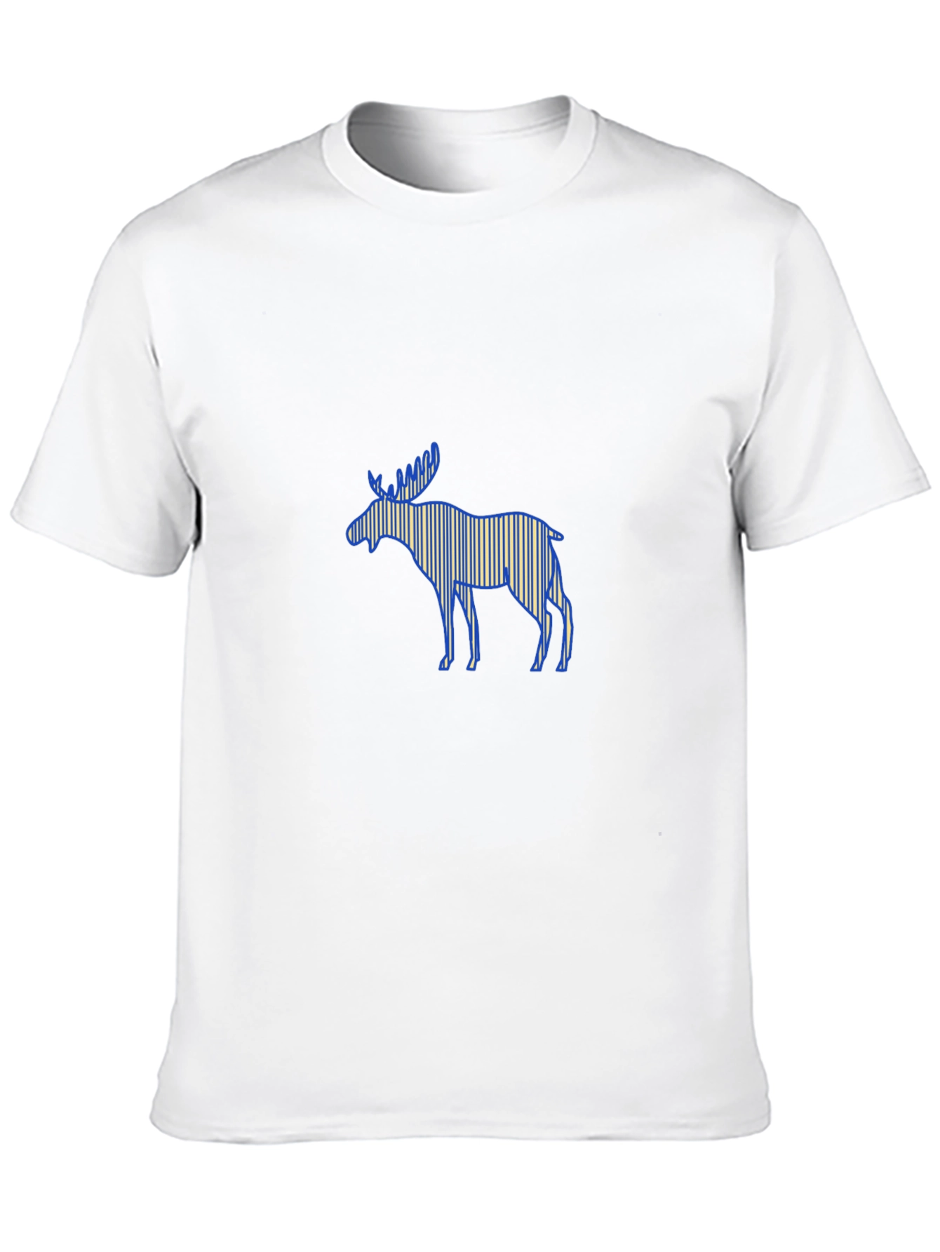 Moose Graphic Print Black T-Shirt