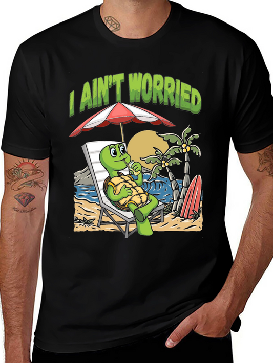 I Aint Worried Turtle Beach T-Shirt