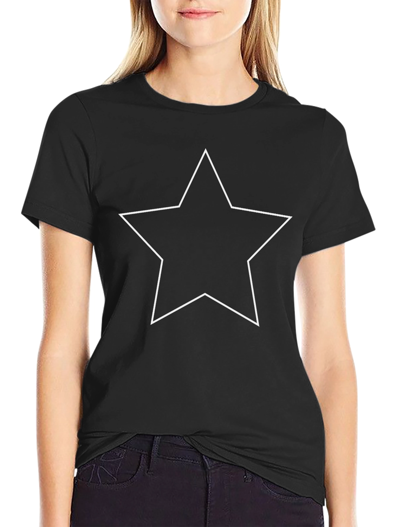 Star Graphic Black Tee - Stylish Casual Wear