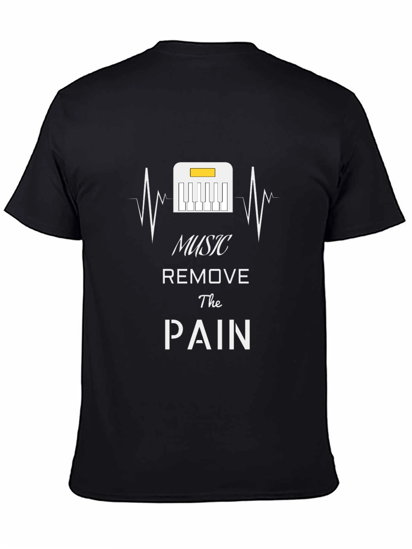 Music Removes the Pain Black T-Shirt