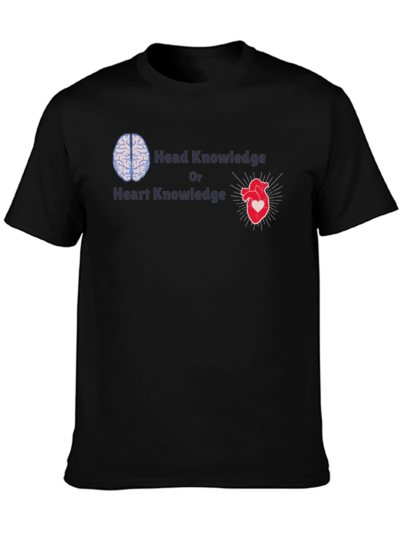 Head or Heart Knowledge Graphic T-Shirt