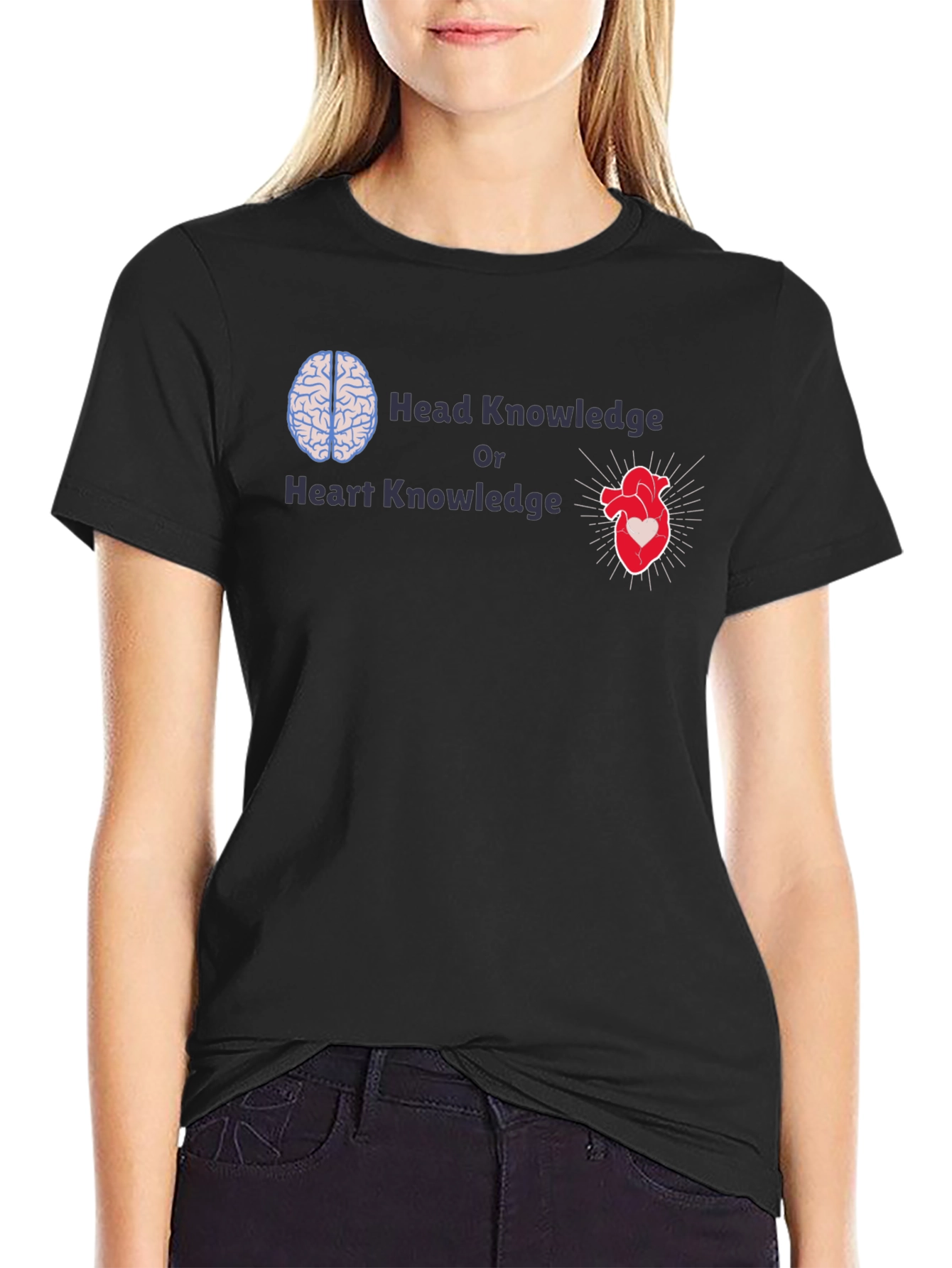 Head or Heart Knowledge Graphic T-Shirt